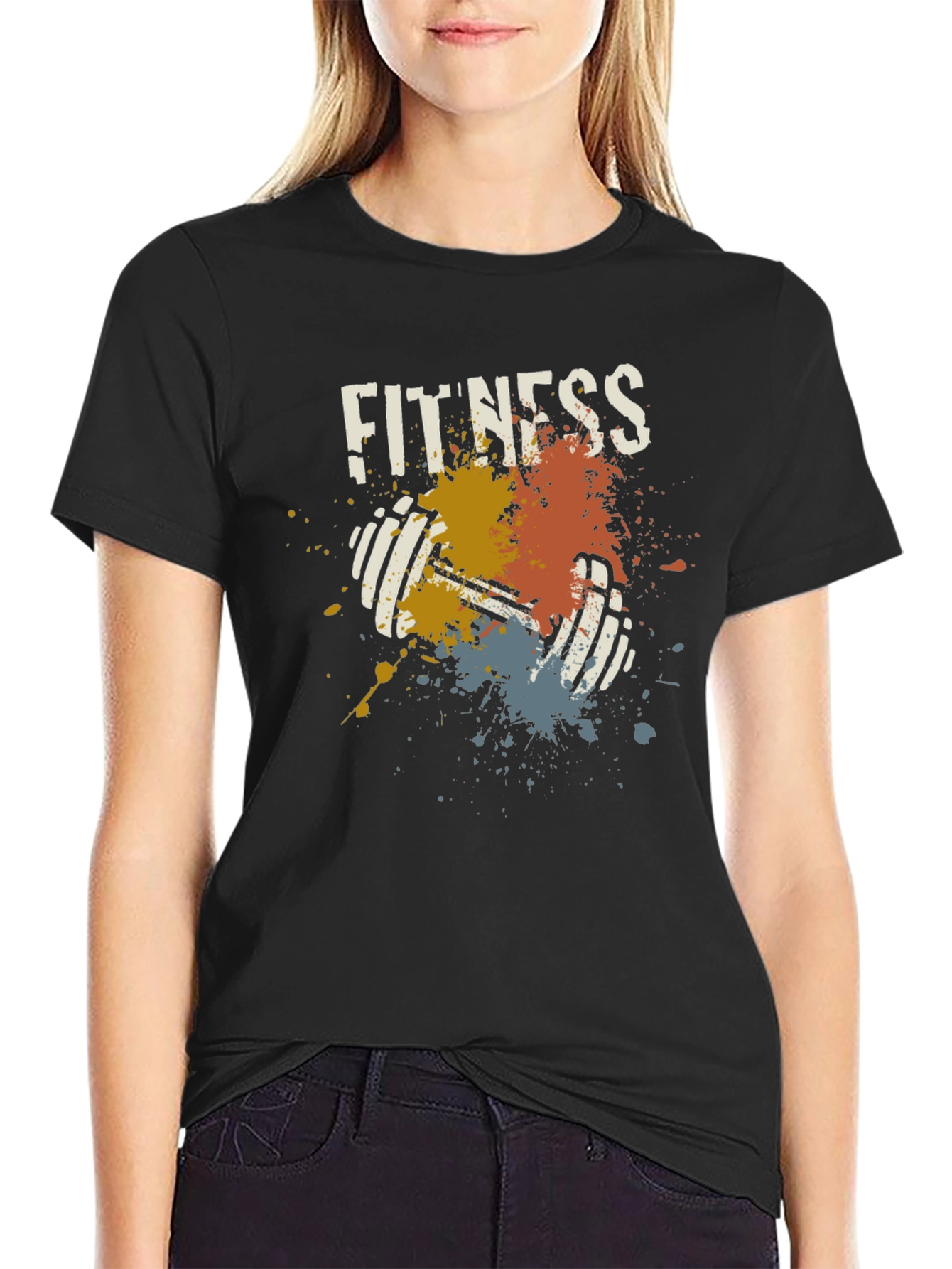 Fitness Dumbbell Graphic T-Shirt