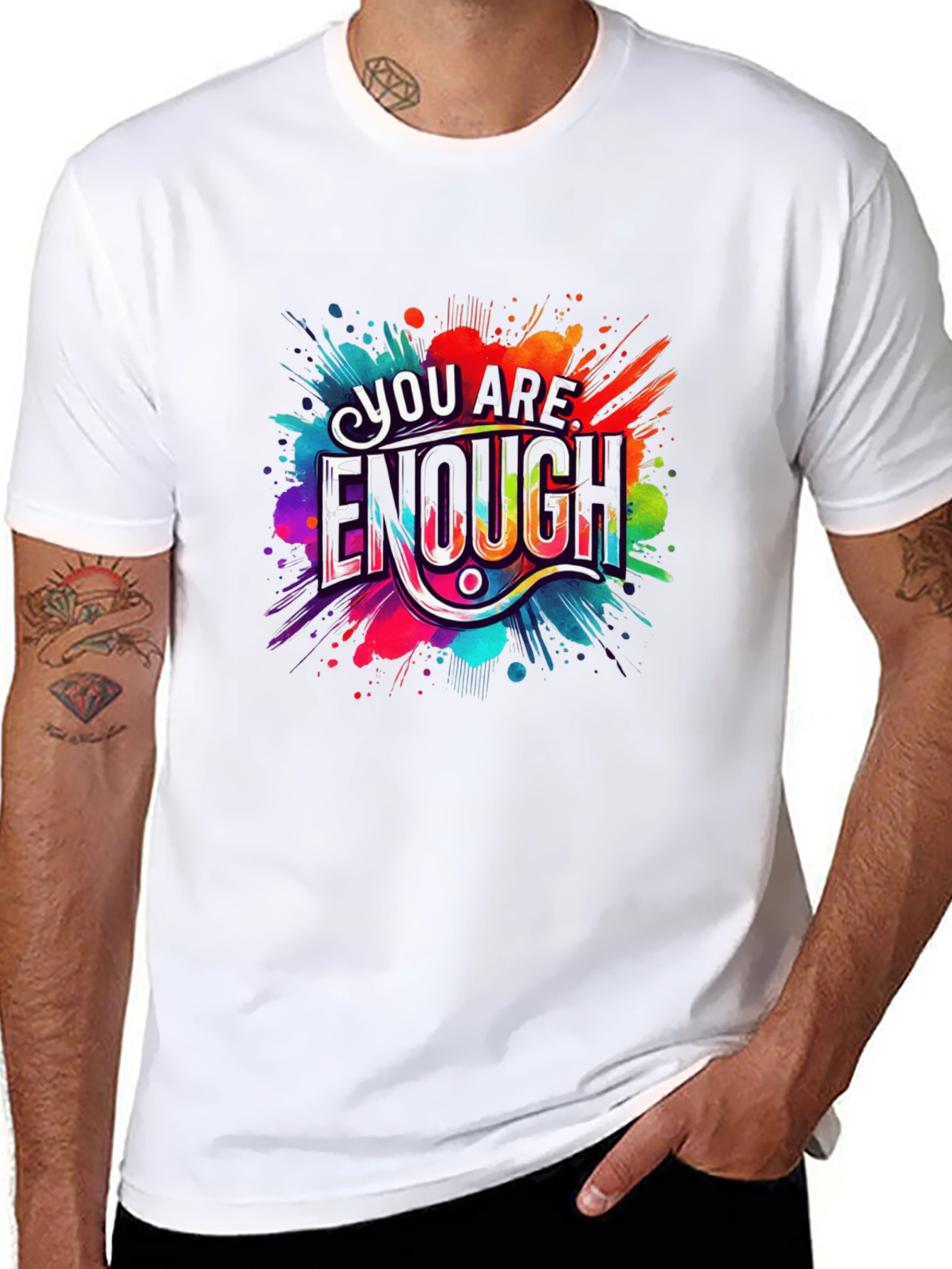 You Are Enough Graphic Tee - Motivational Design