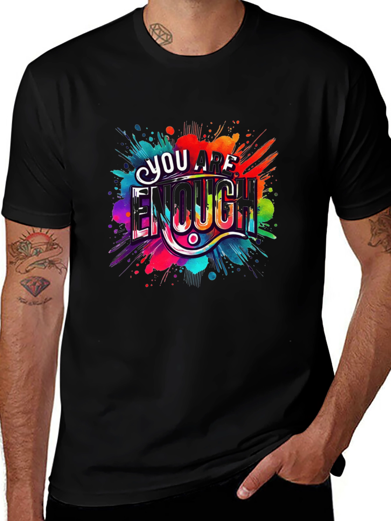 You Are Enough Graphic Tee - Motivational Design