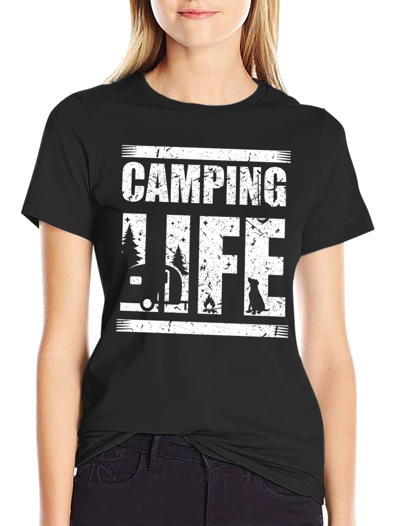 Camping Life Black T-Shirt