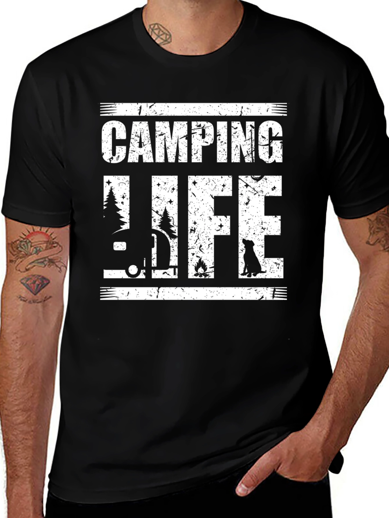 Camping Life Black T-Shirt