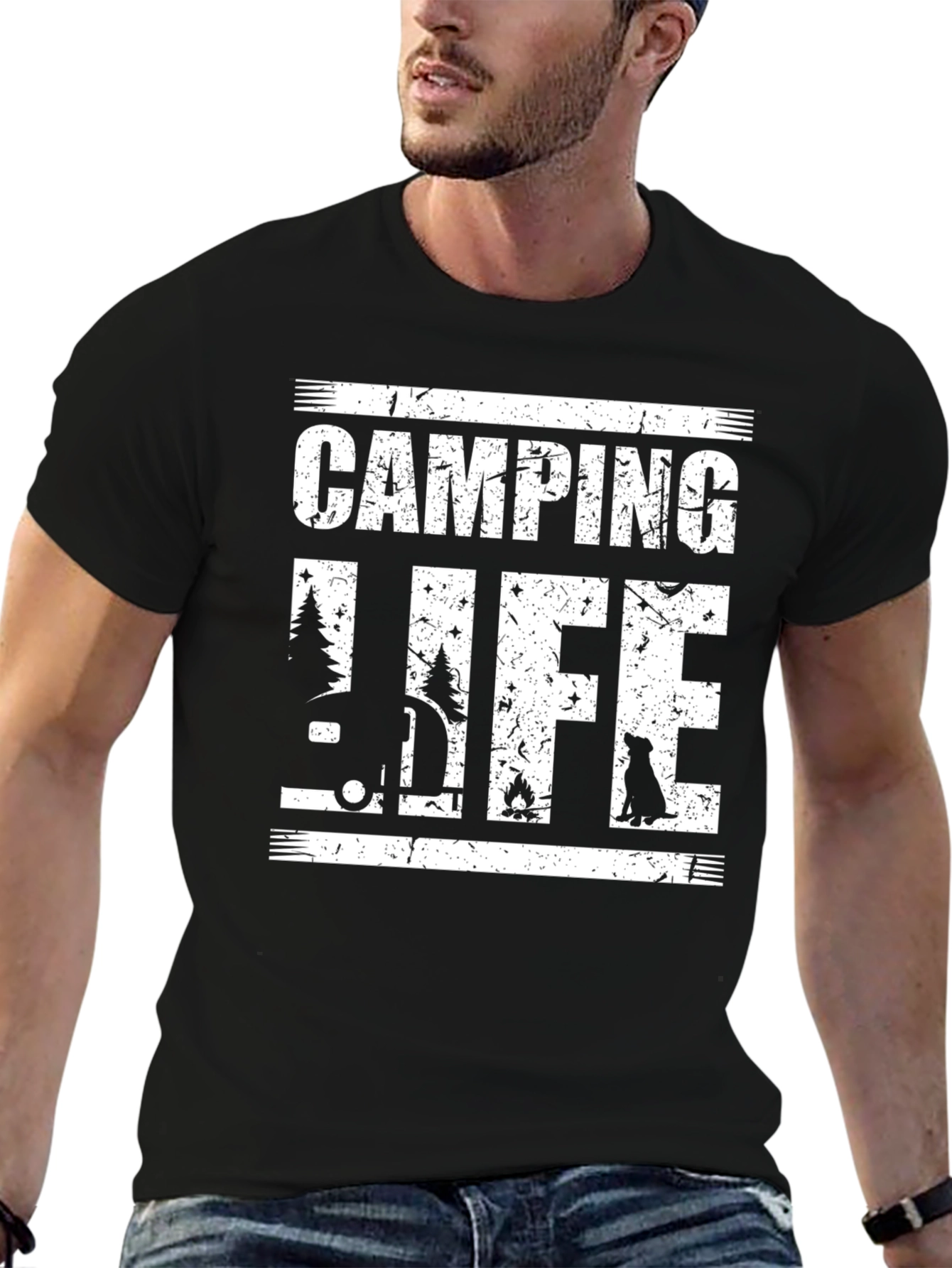 Camping Life Black T-Shirt