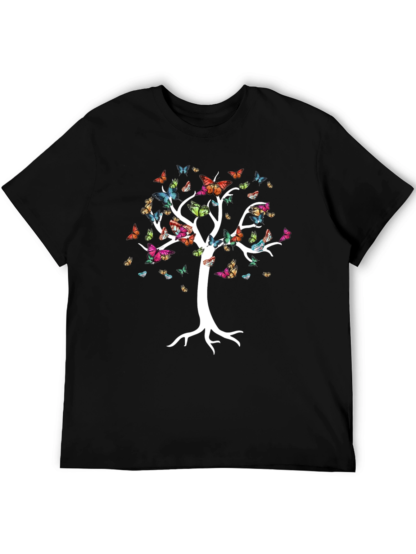 Butterfly Tree Graphic Tee - Black