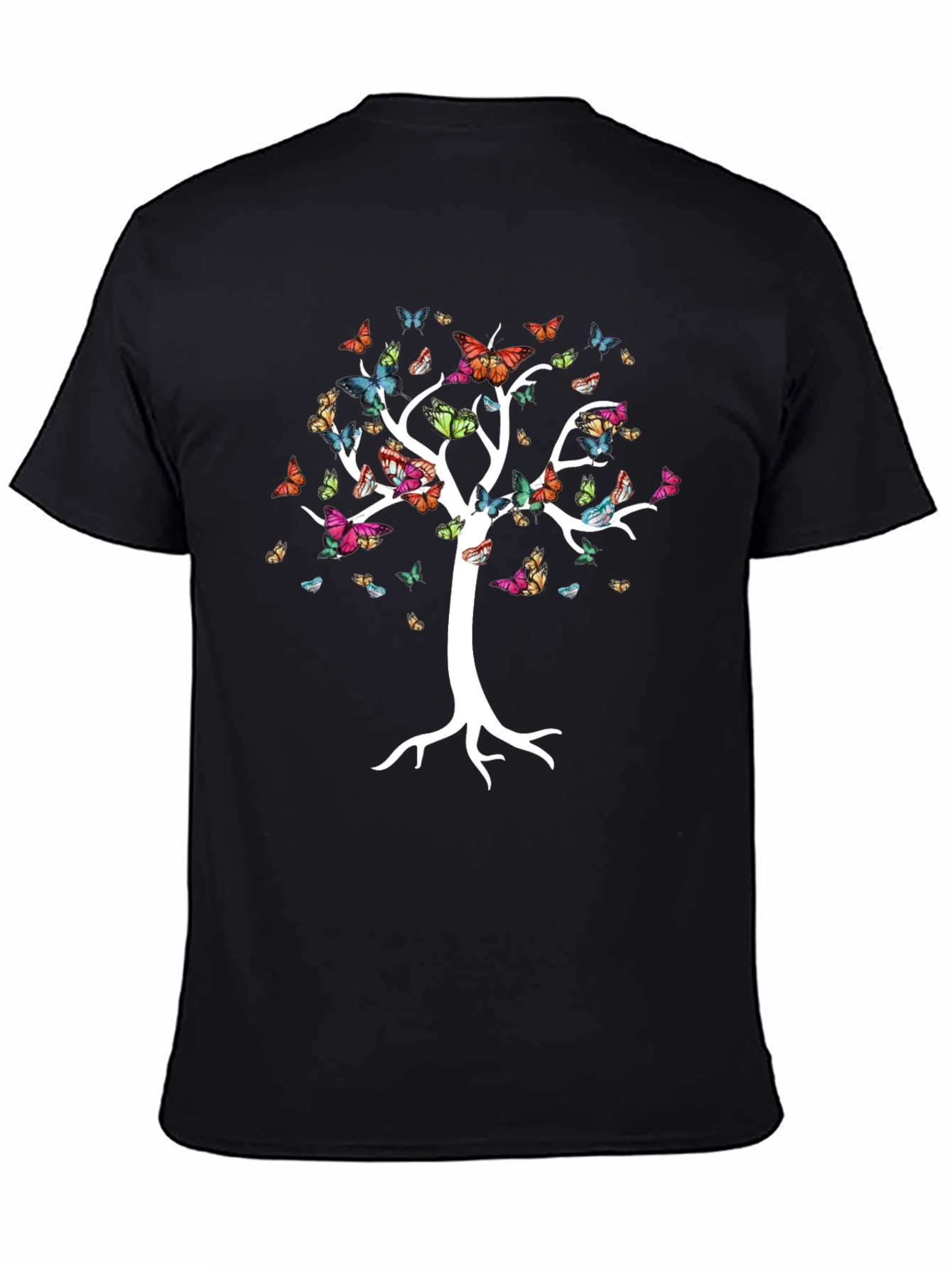 Butterfly Tree Graphic Tee - Black