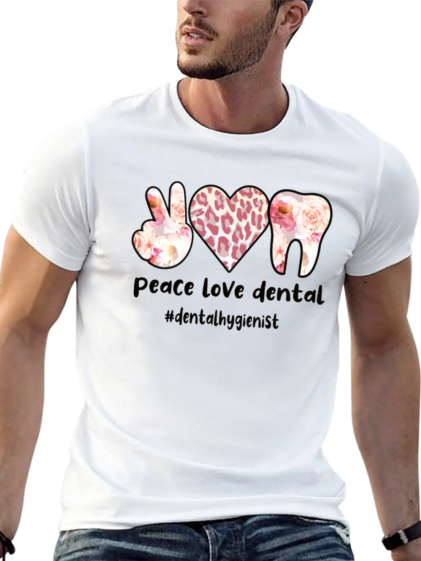 Peace Love Dental T-Shirt Dental Hygienist Tee