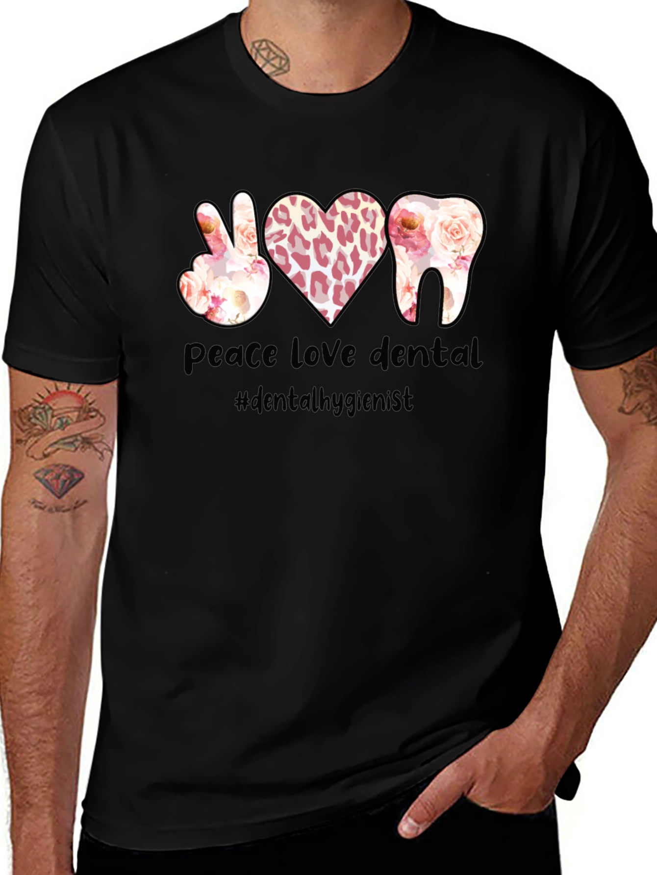 Peace Love Dental T-Shirt Dental Hygienist Tee