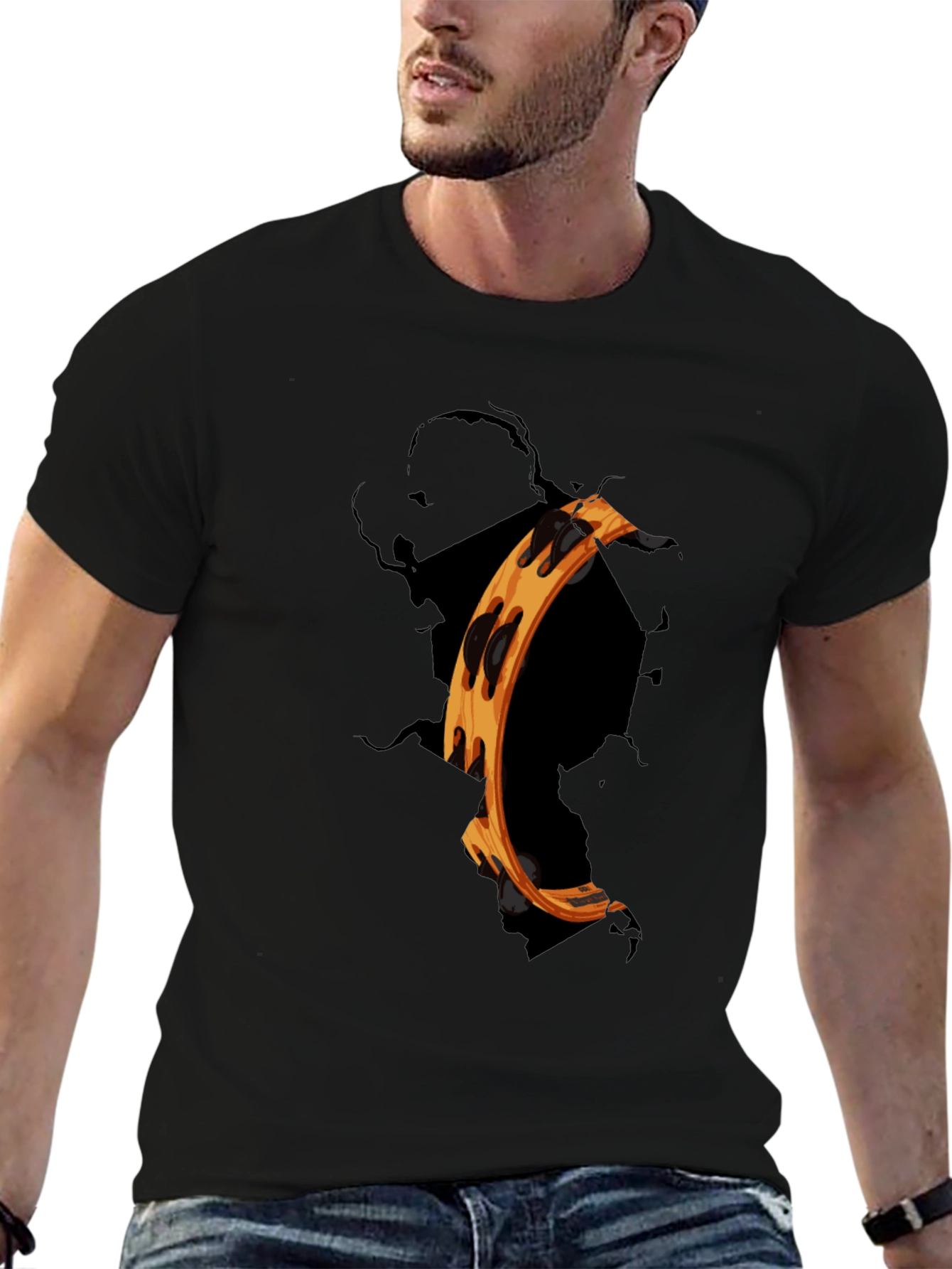 Ripped Tambourine Graphic T-Shirt