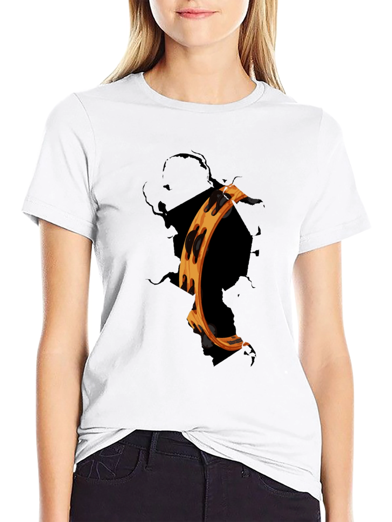 Ripped Tambourine Graphic T-Shirt