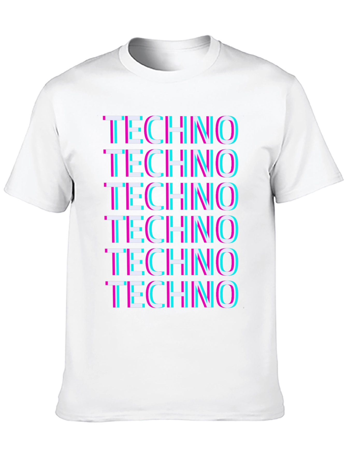 Techno Glitch Graphic T-Shirt - Unique Design