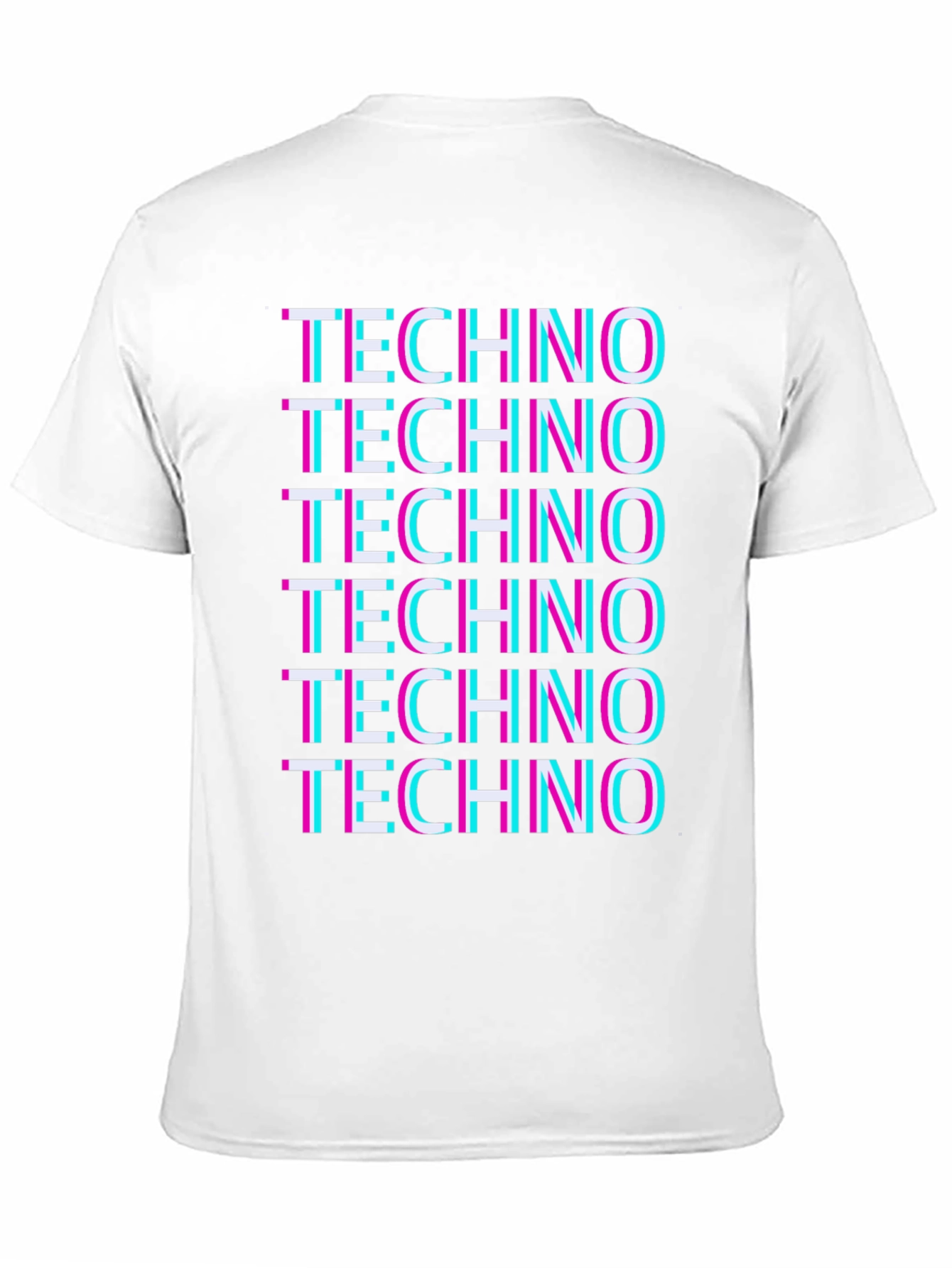 Techno Glitch Graphic T-Shirt - Unique Design