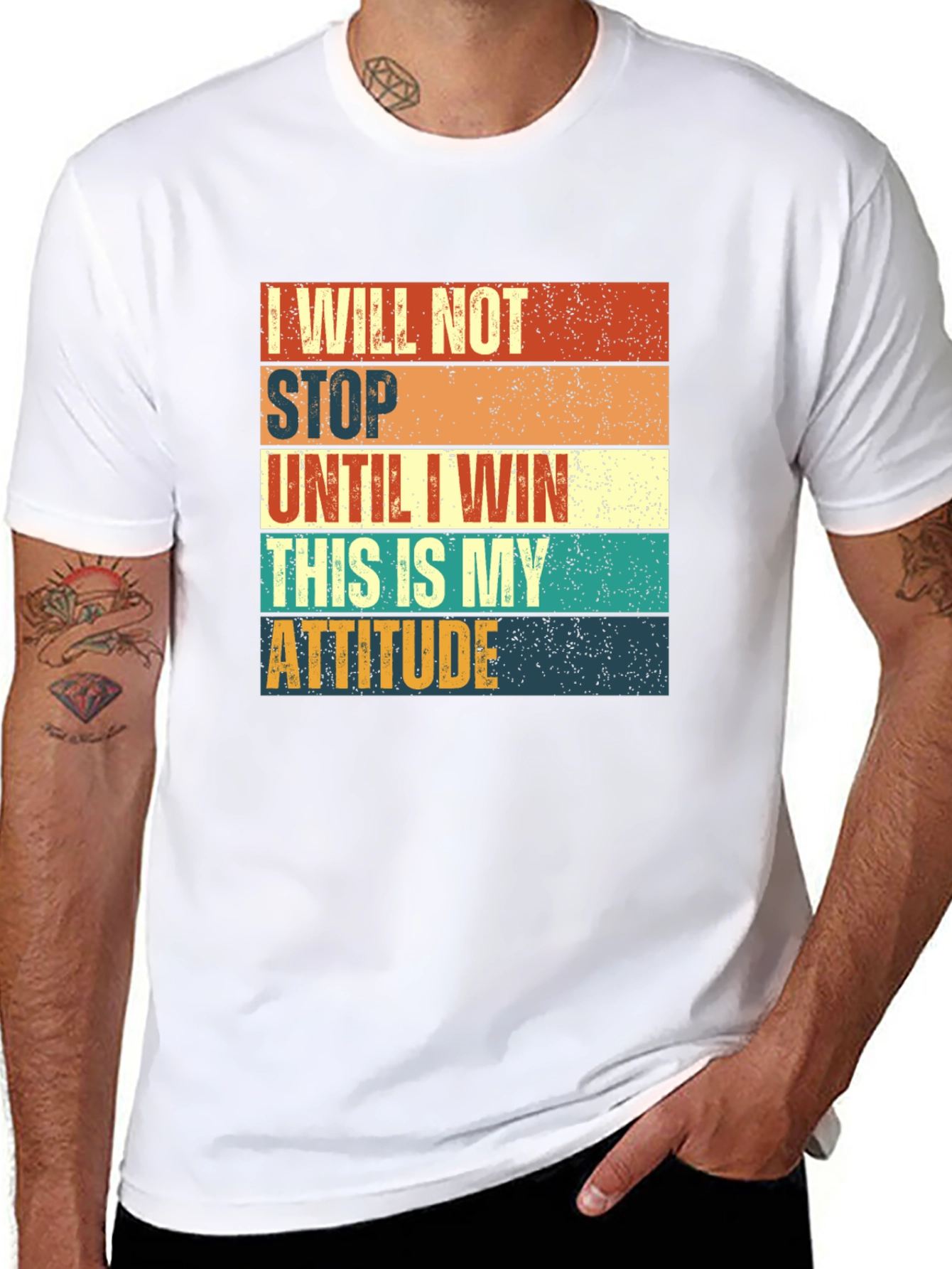 Motivational T-Shirt: I Will Not Stop Until I Win
