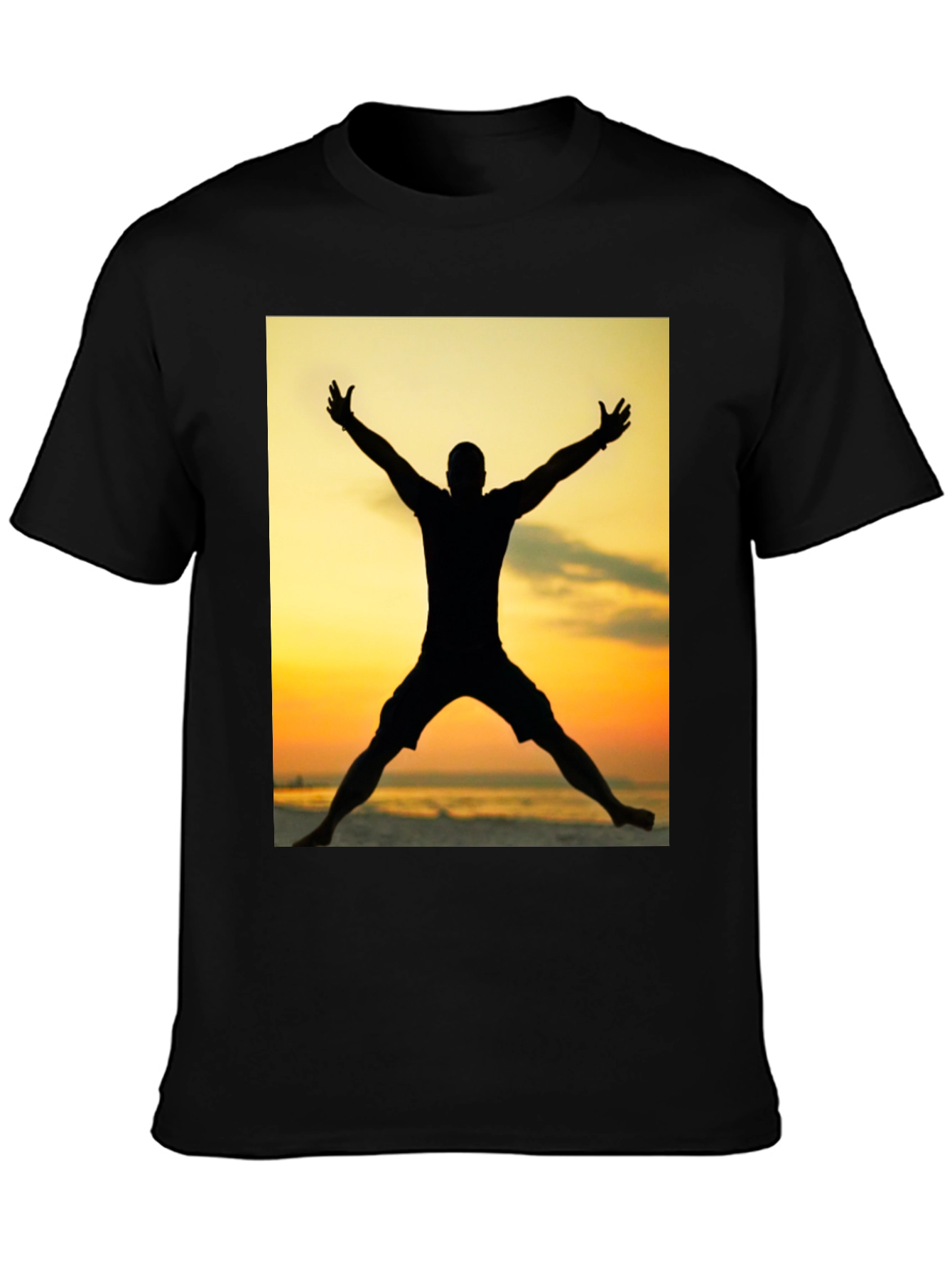 Silhouette Sunset Graphic Tee - Black