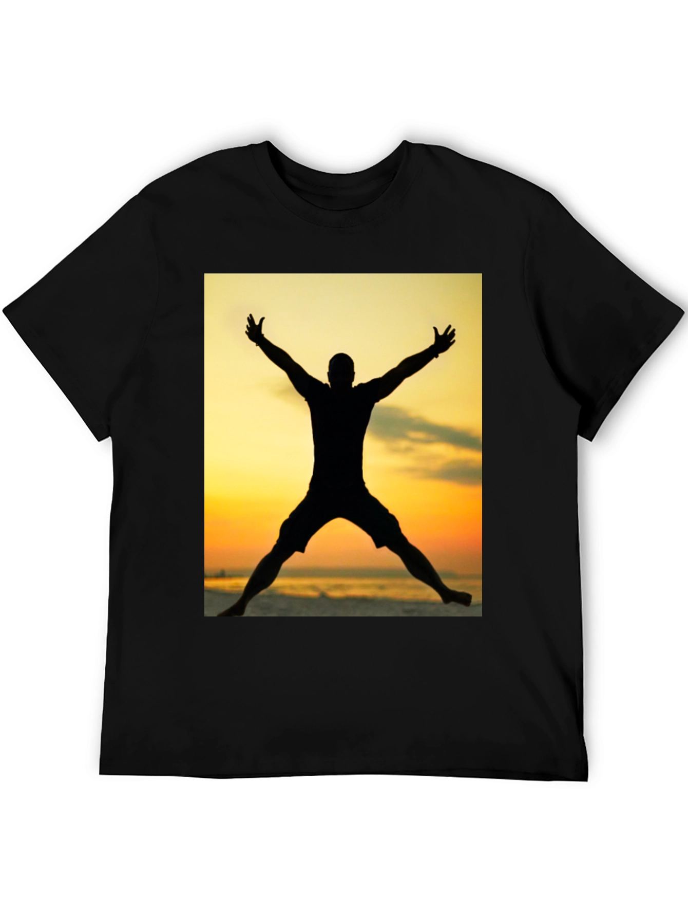 Silhouette Sunset Graphic Tee - Black