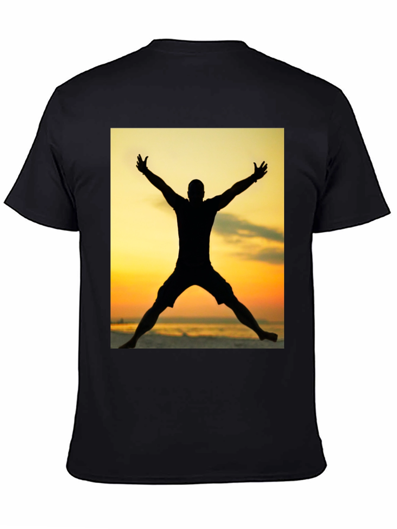 Silhouette Sunset Graphic Tee - Black