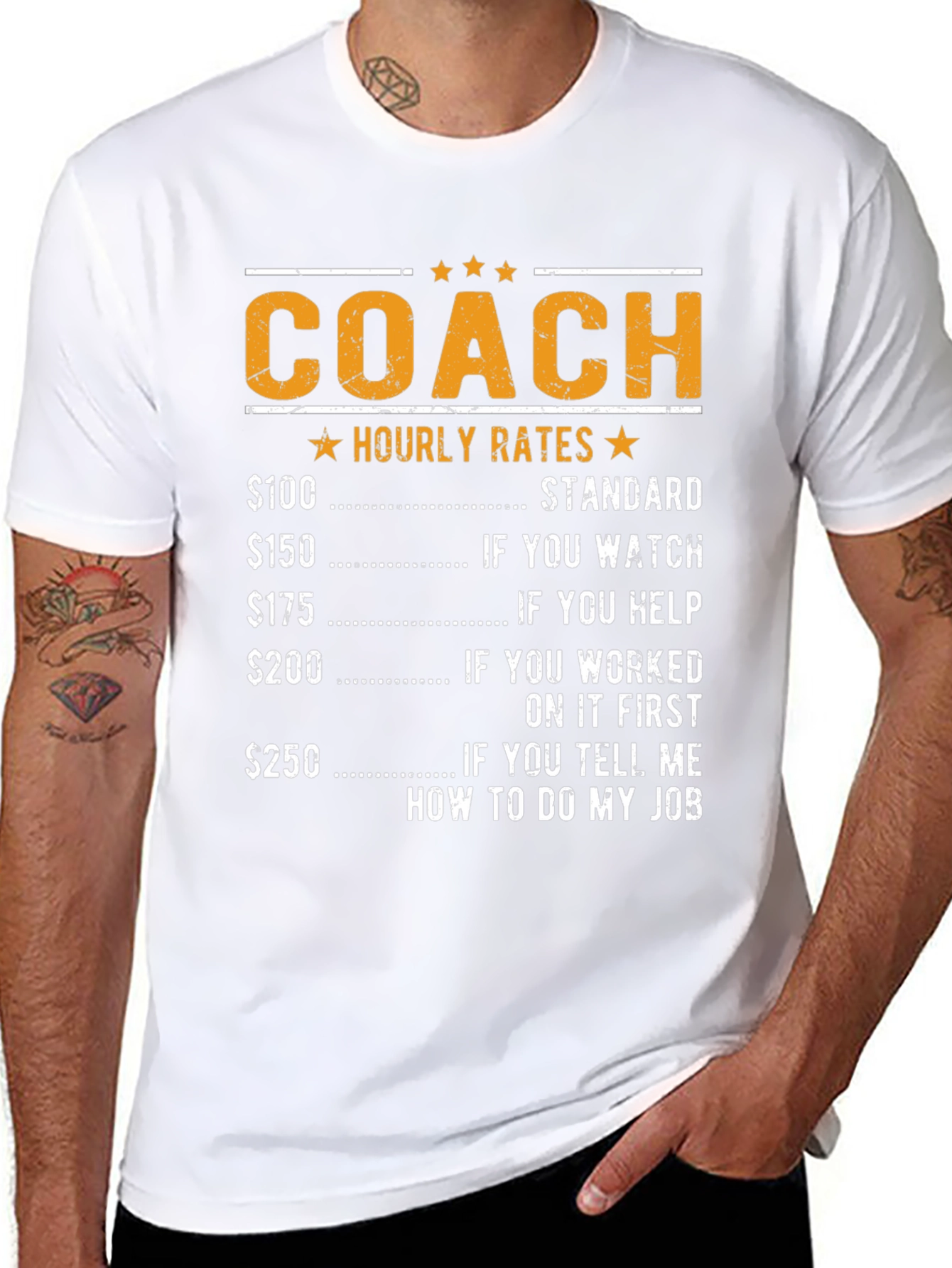 Coach Hourly Rates T-Shirt - Funny Job Tee