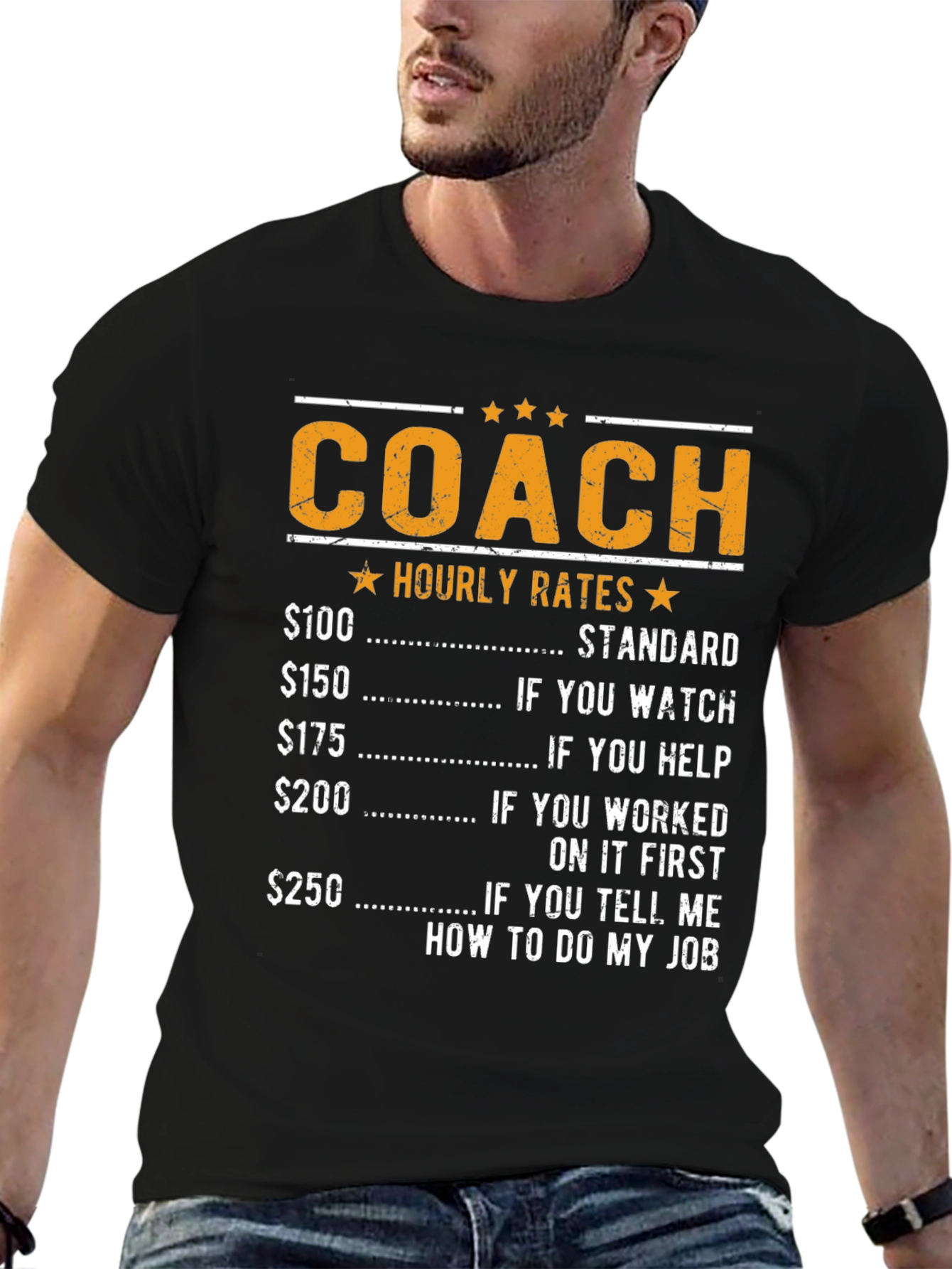 Coach Hourly Rates T-Shirt - Funny Job Tee