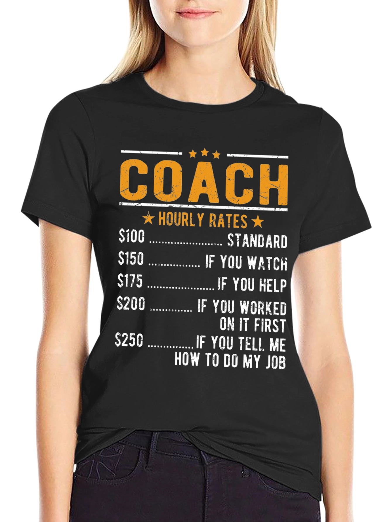 Coach Hourly Rates T-Shirt - Funny Job Tee