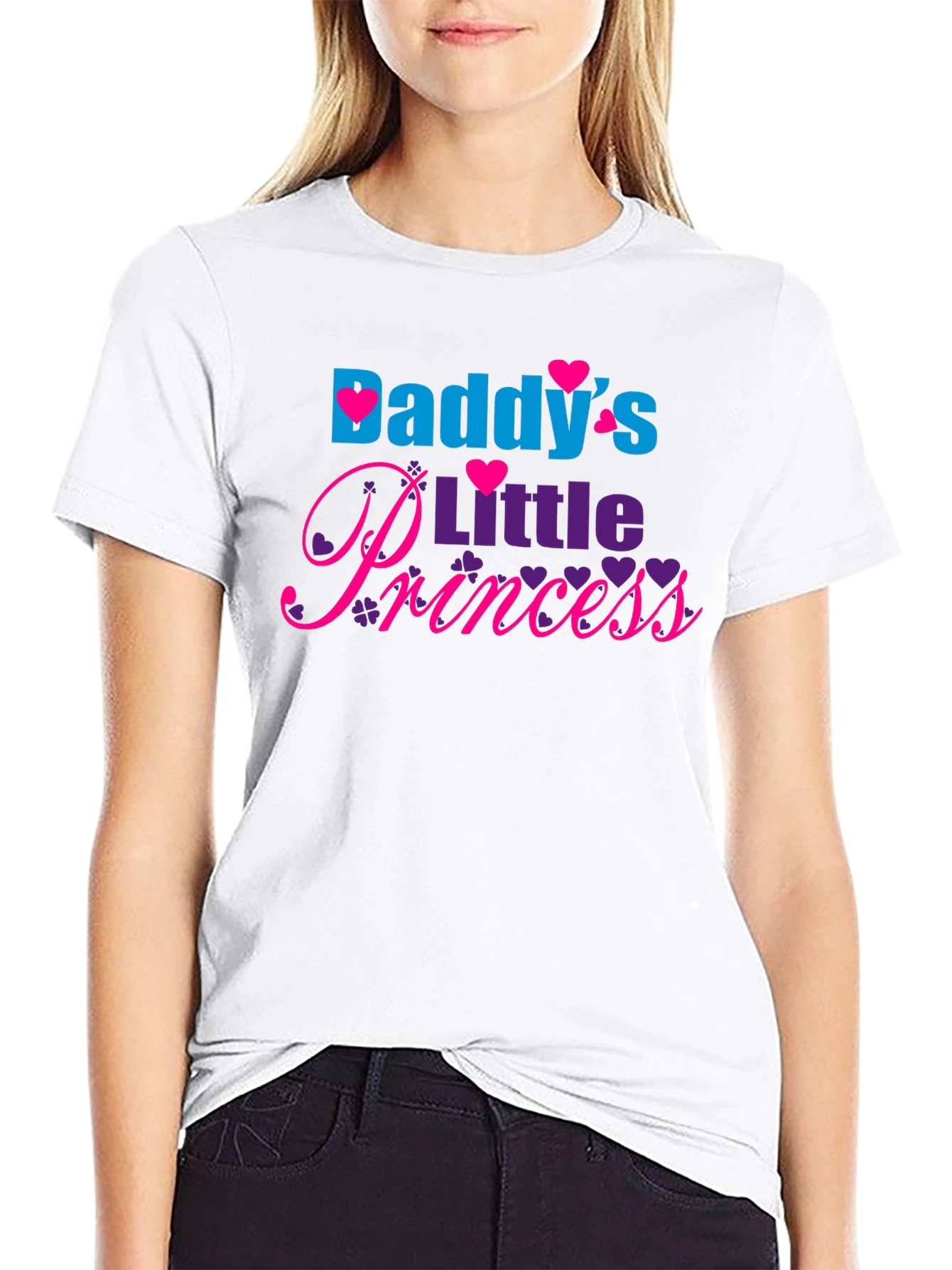 Daddys Little Princess Black T-Shirt