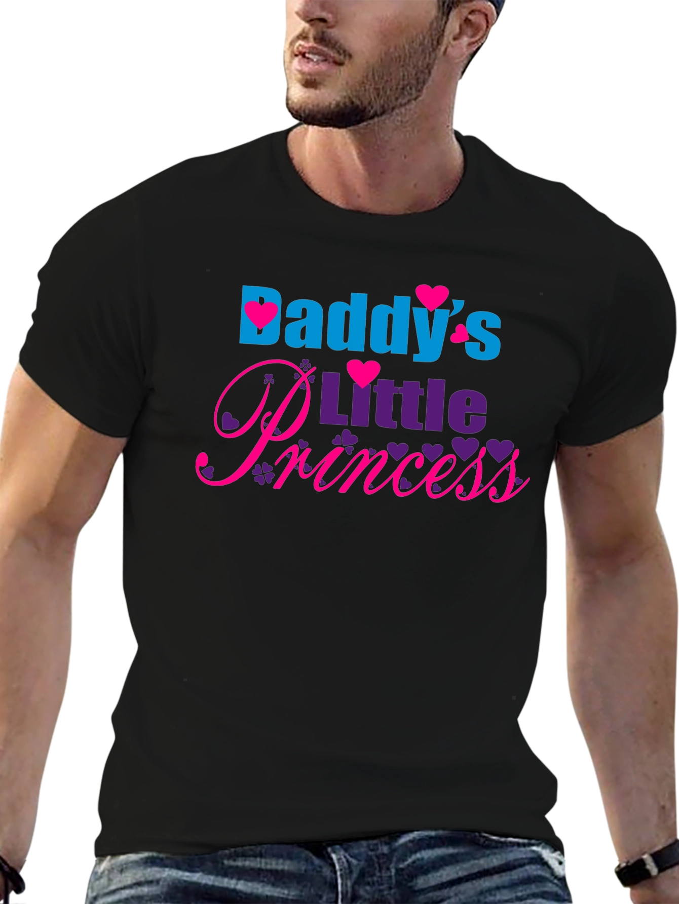 Daddys Little Princess Black T-Shirt