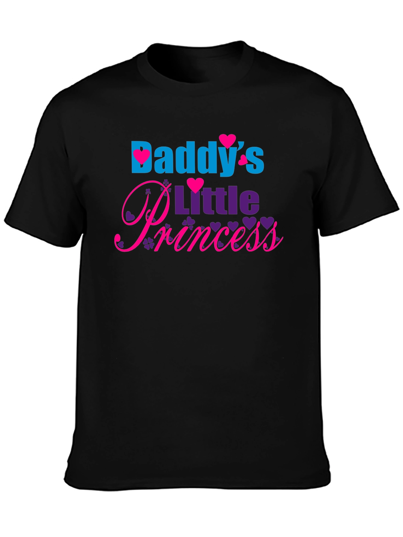 Daddys Little Princess Black T-Shirt