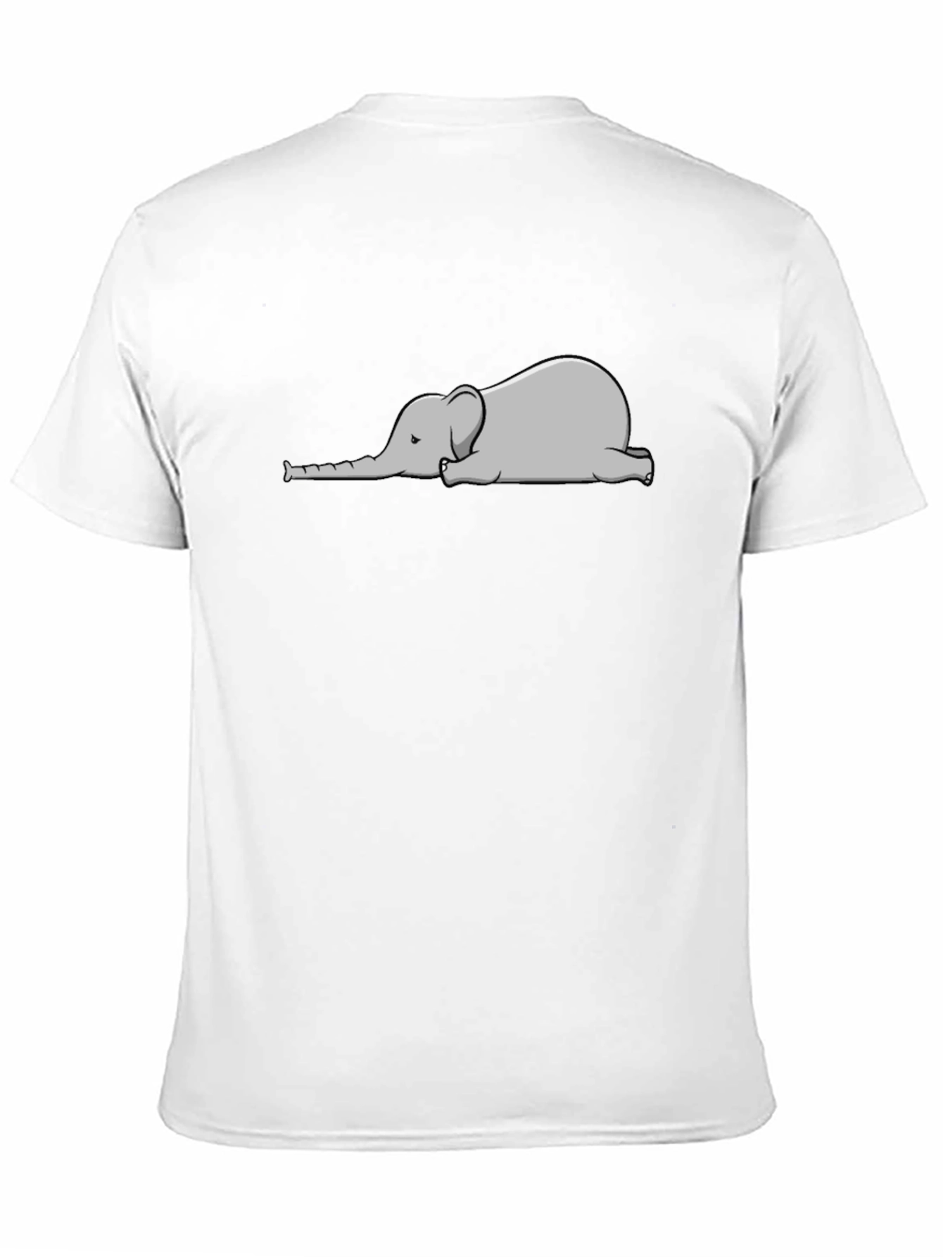 Lazy Elephant Graphic Tee - Black Cotton T-Shirt