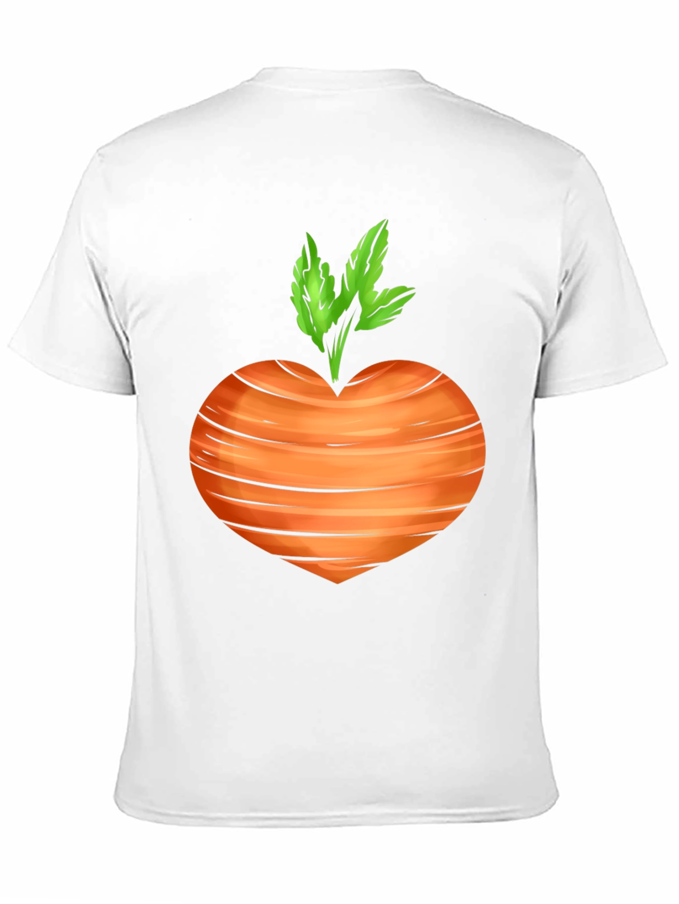 Carrot Heart Graphic Tee - Black Cotton T-Shirt