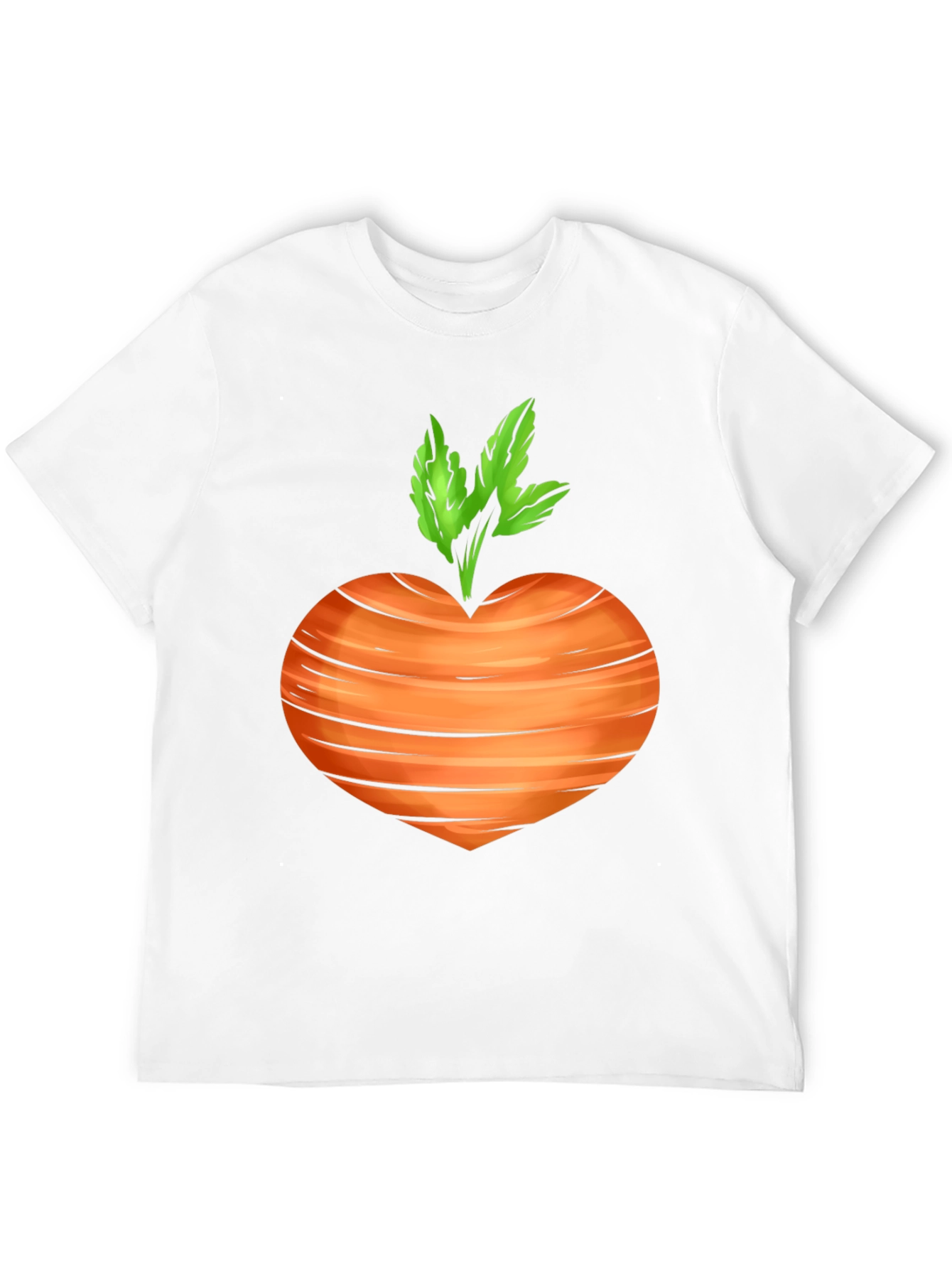Carrot Heart Graphic Tee - Black Cotton T-Shirt