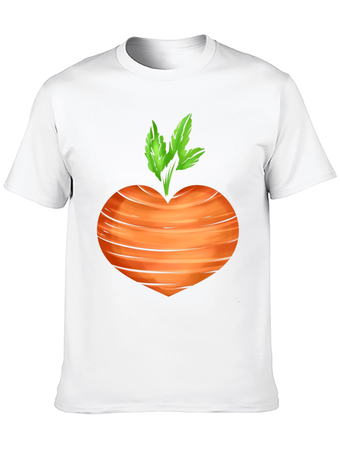 Carrot Heart Graphic Tee - Black Cotton T-Shirt