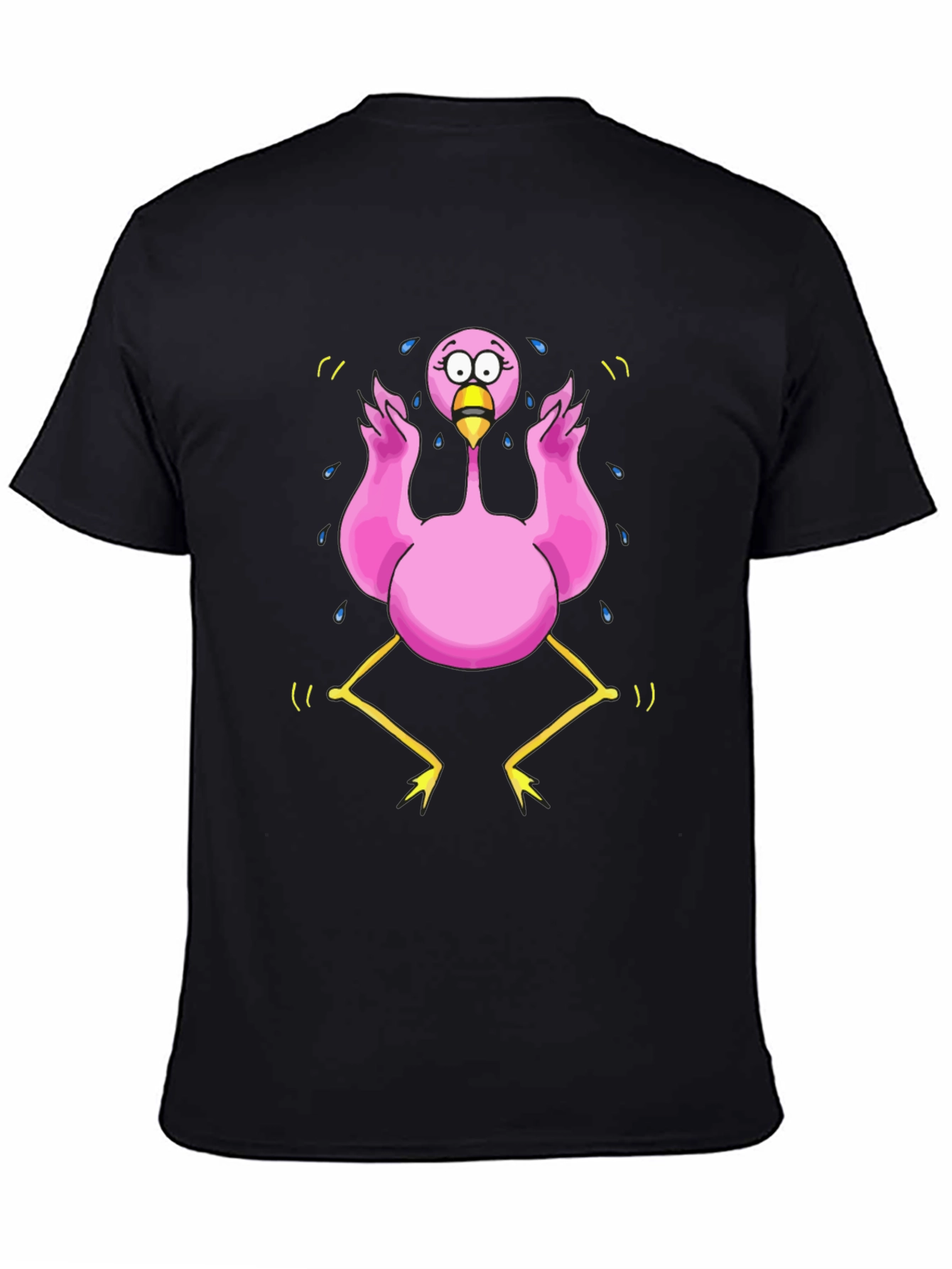 Funny Flamingo Cartoon Graphic T-Shirt
