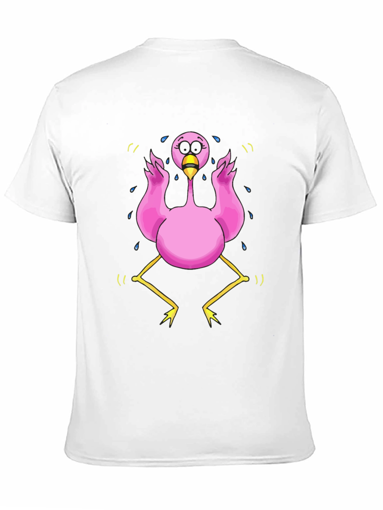 Funny Flamingo Cartoon Graphic T-Shirt