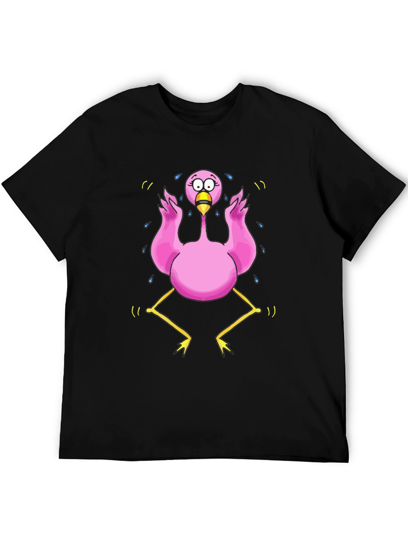 Funny Flamingo Cartoon Graphic T-Shirt