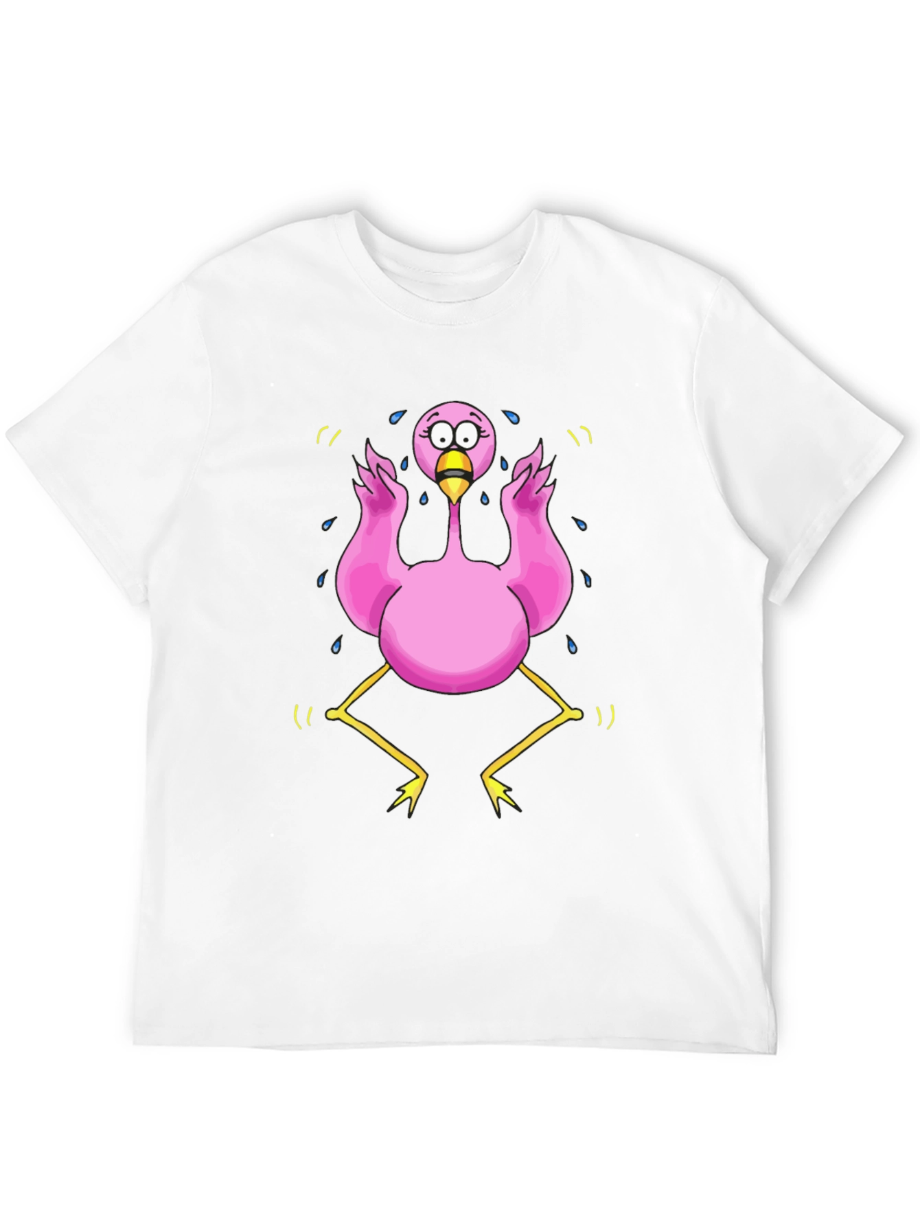 Funny Flamingo Cartoon Graphic T-Shirt