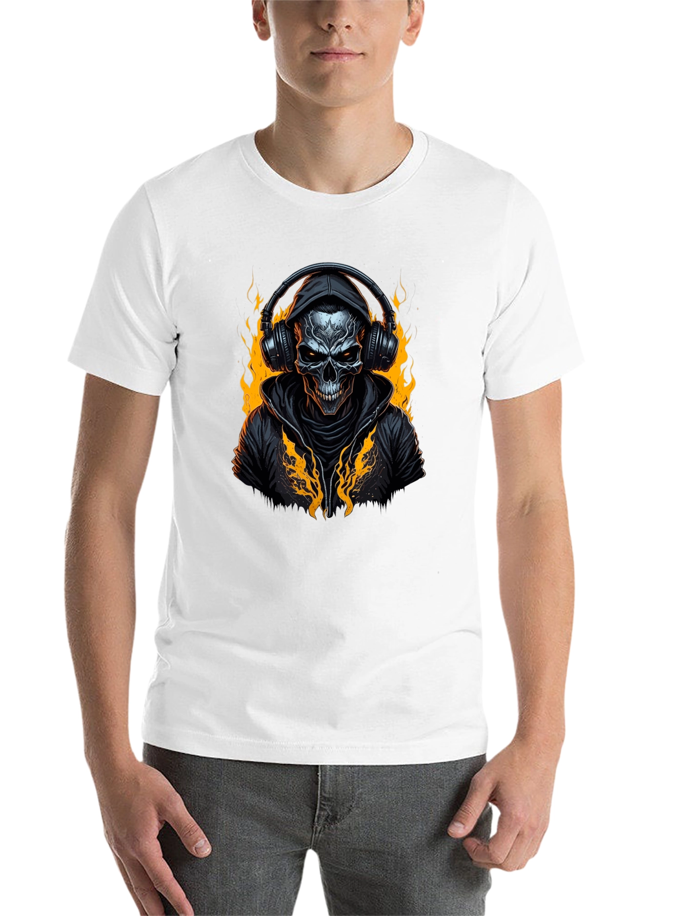 Skull DJ Black T-Shirt