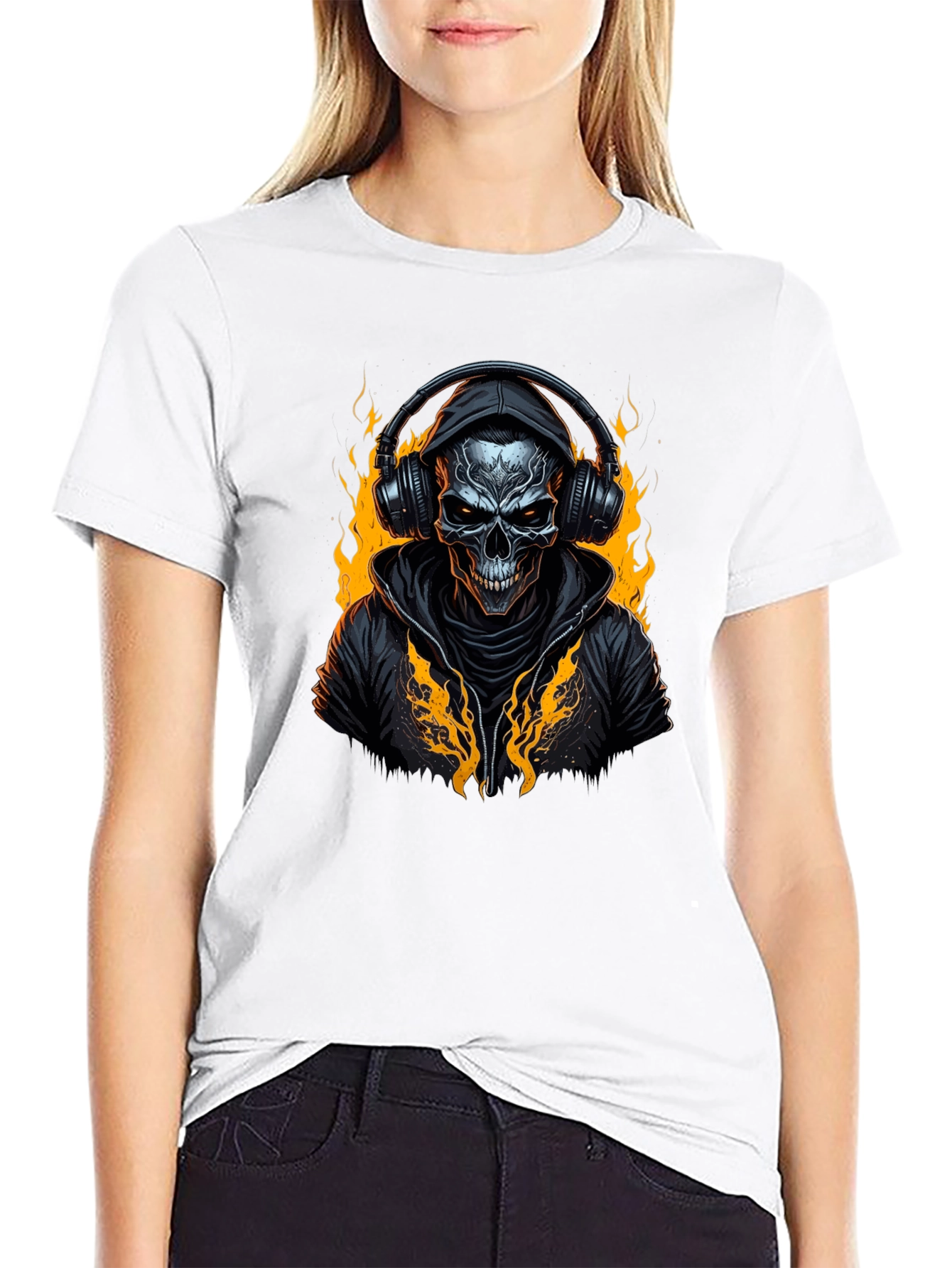 Skull DJ Black T-Shirt