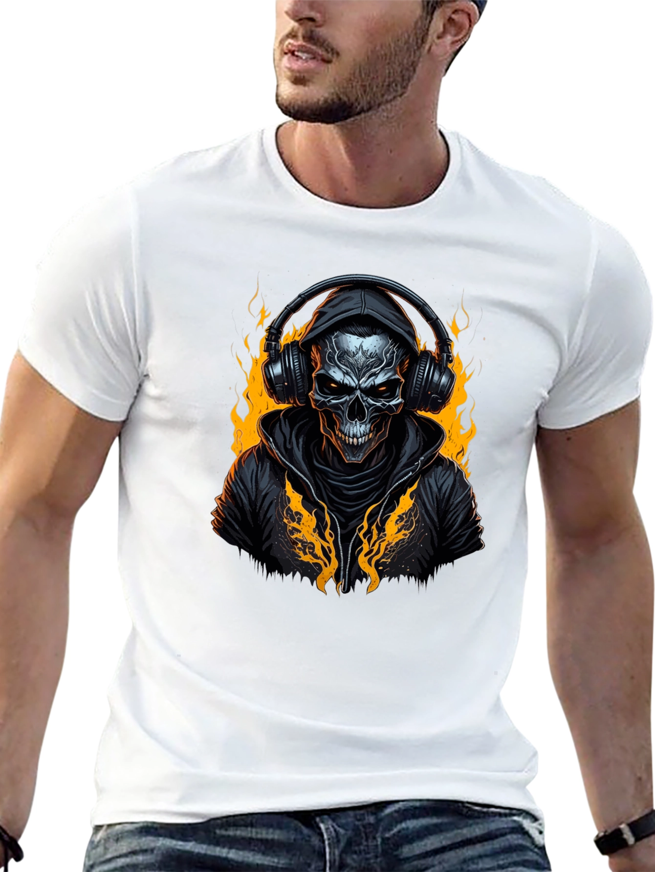 Skull DJ Black T-Shirt
