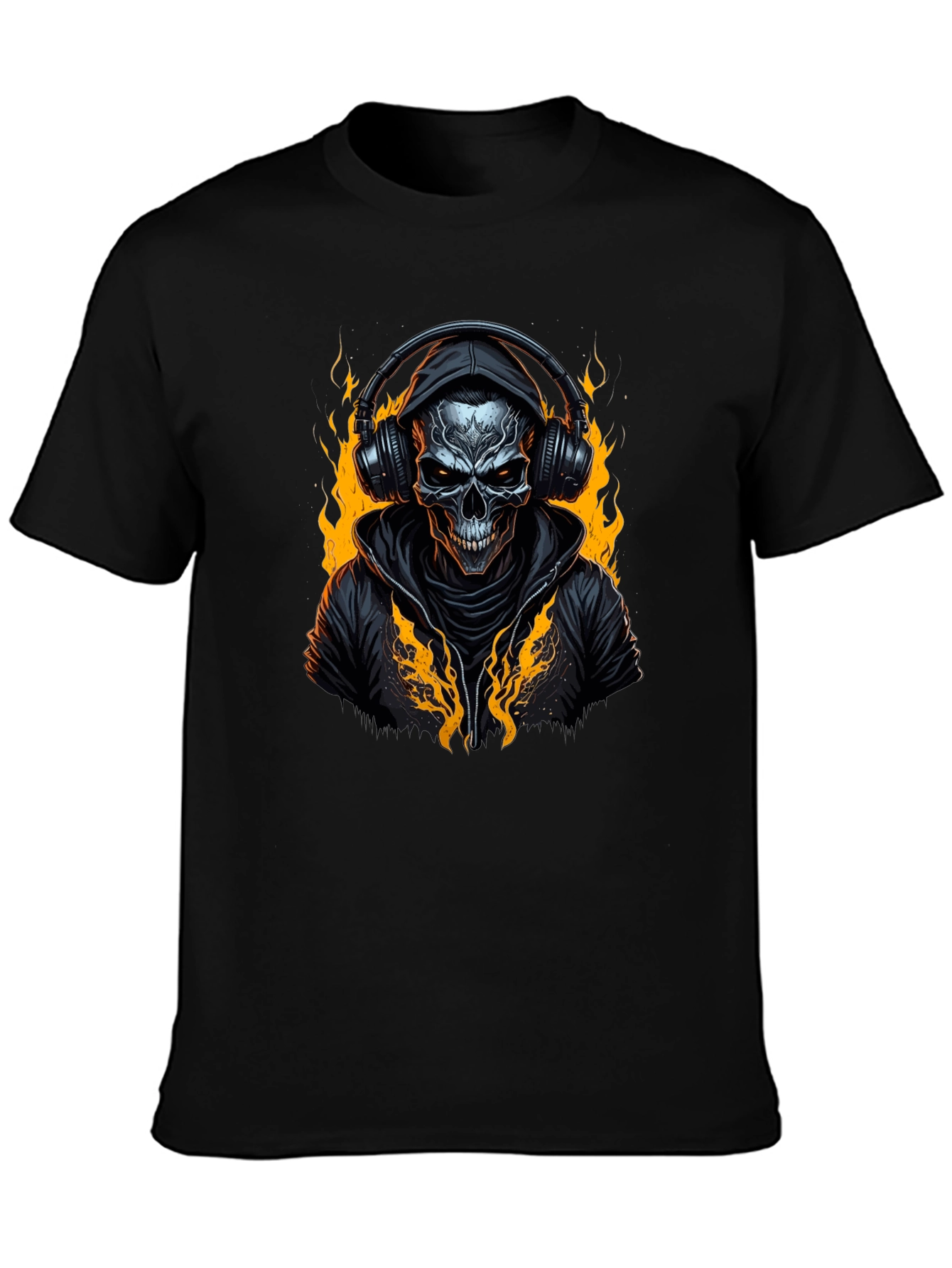 Skull DJ Black T-Shirt