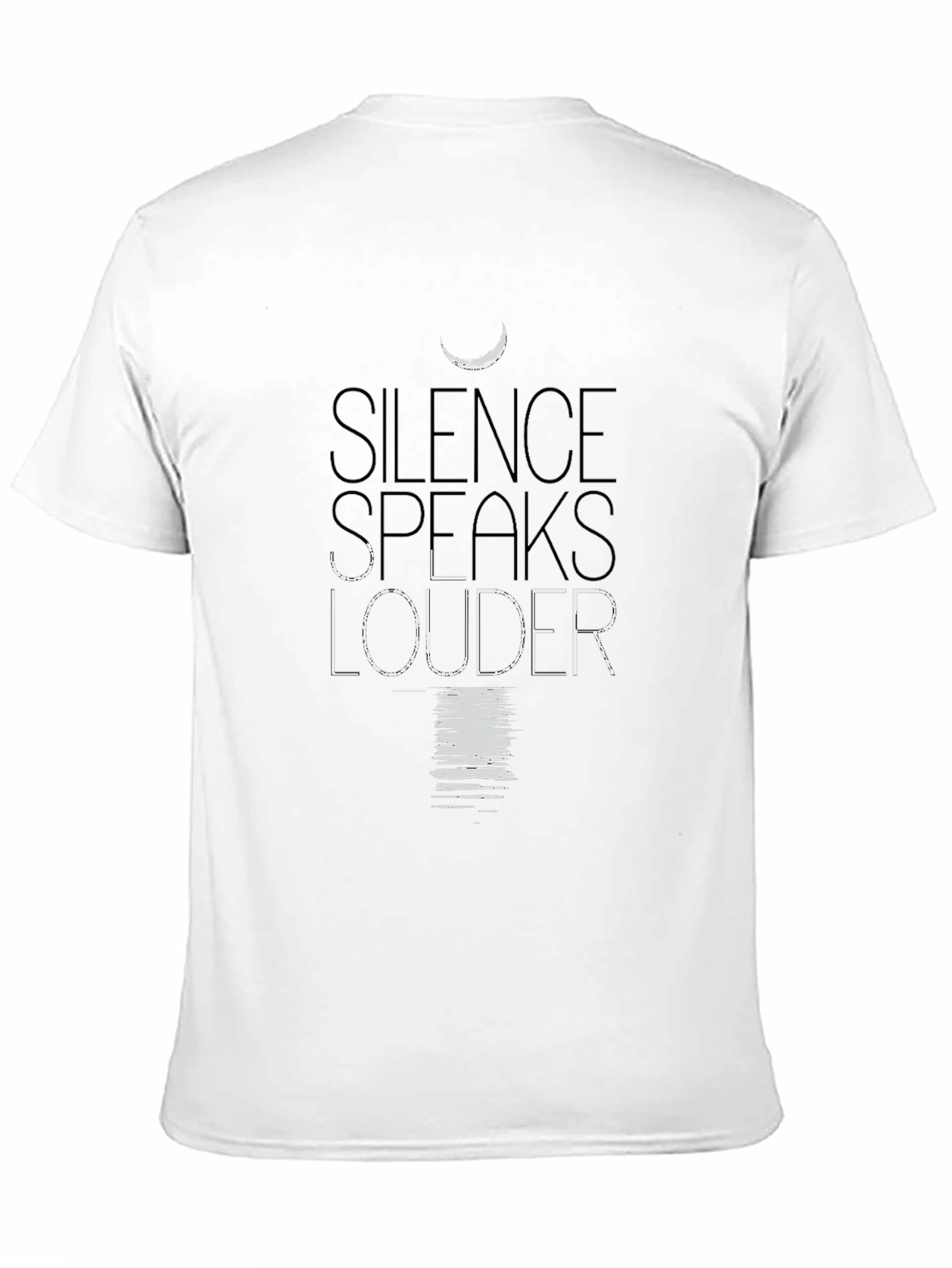 Silence Speaks Louder Graphic Tee - Mens Black T-Shirt