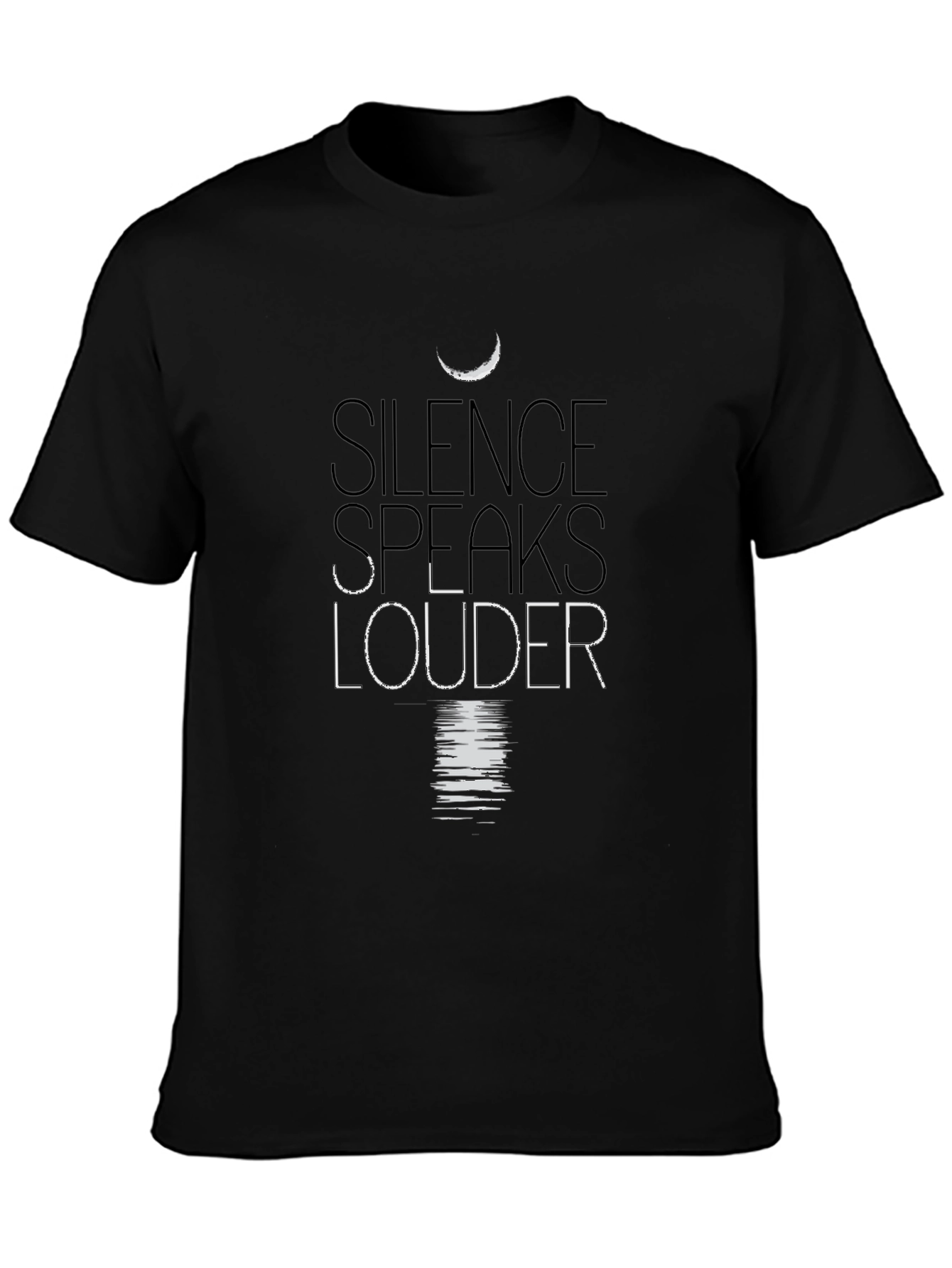 Silence Speaks Louder Graphic Tee - Mens Black T-Shirt