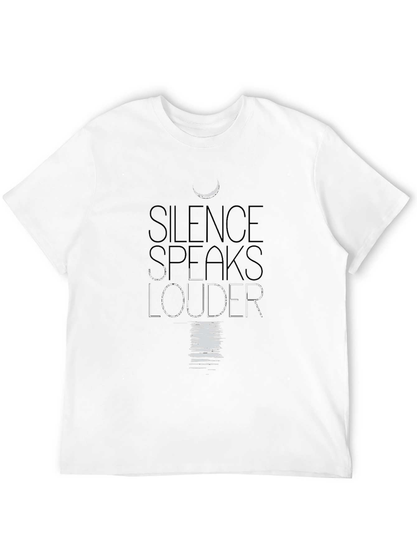 Silence Speaks Louder Graphic Tee - Mens Black T-Shirt