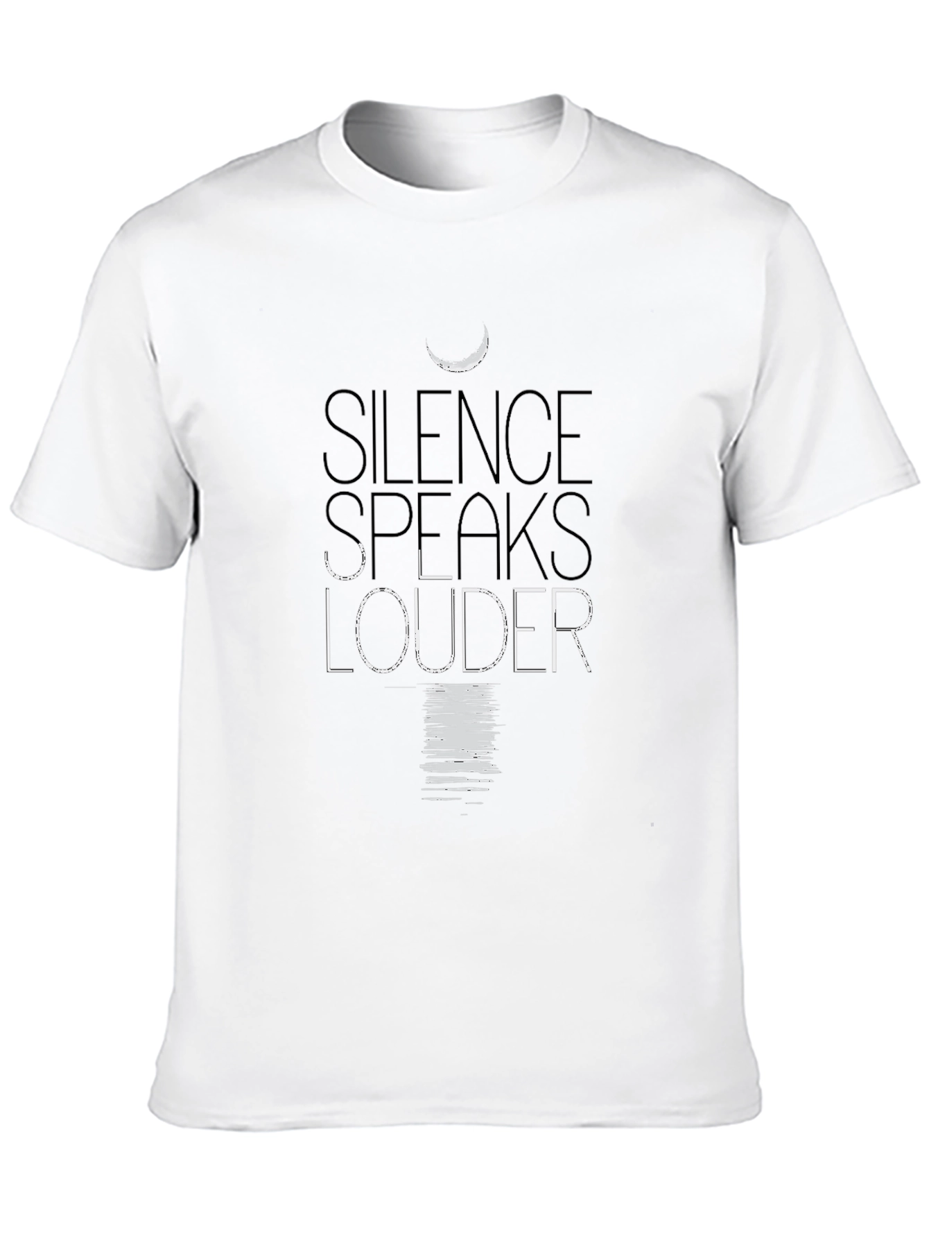 Silence Speaks Louder Graphic Tee - Mens Black T-Shirt