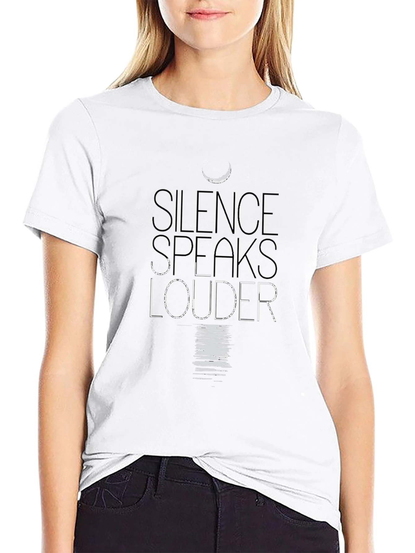 Silence Speaks Louder Graphic Tee - Mens Black T-Shirt