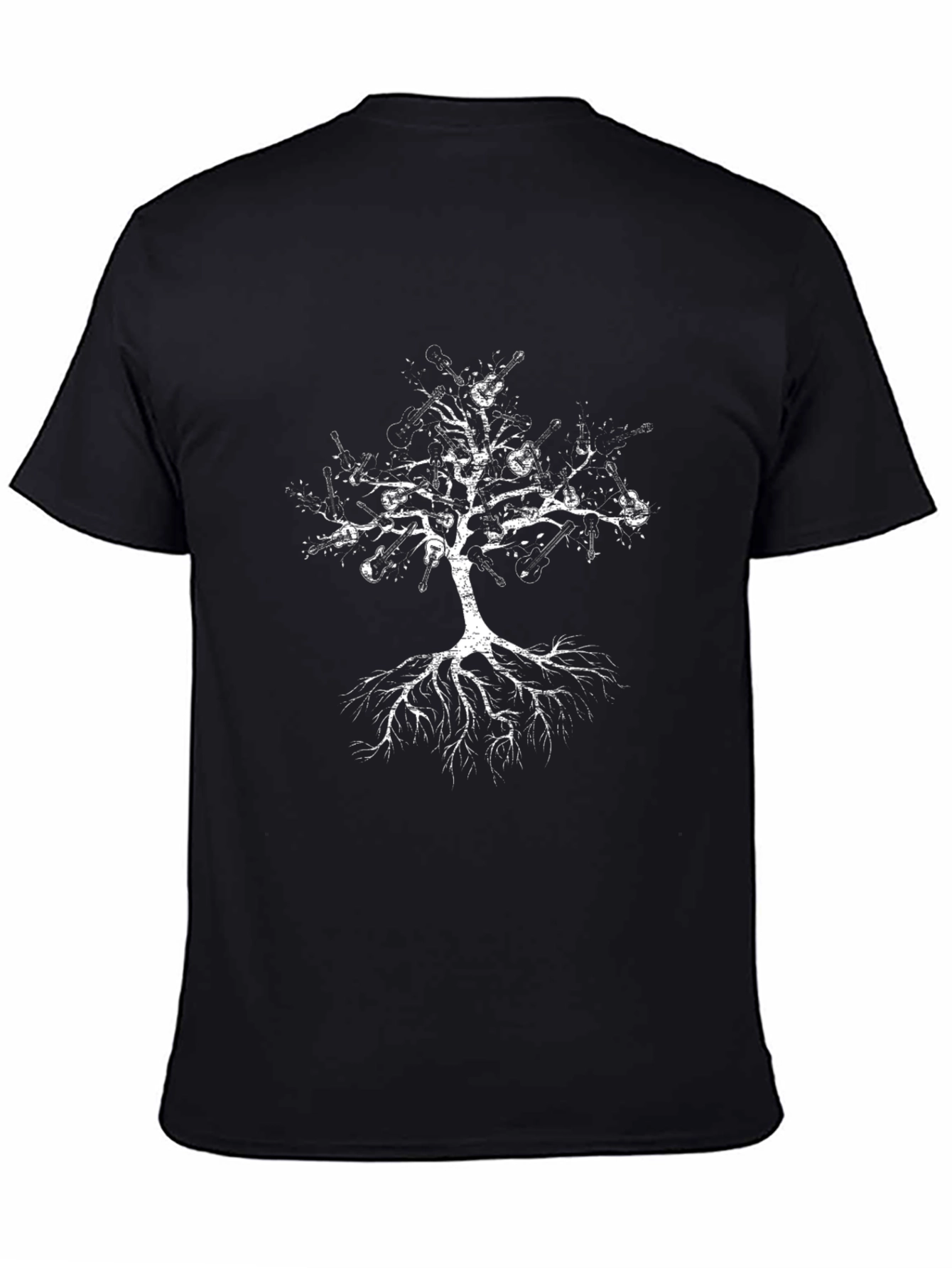 Guitar Tree Graphic Tee - Musicians Black T-Shirt