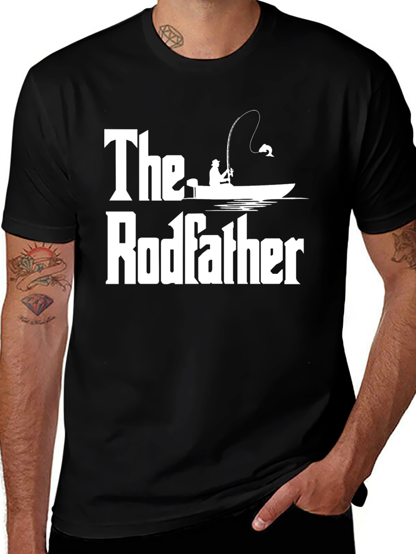 The Rodfather Fishing T-Shirt - Funny Fisherman Tee