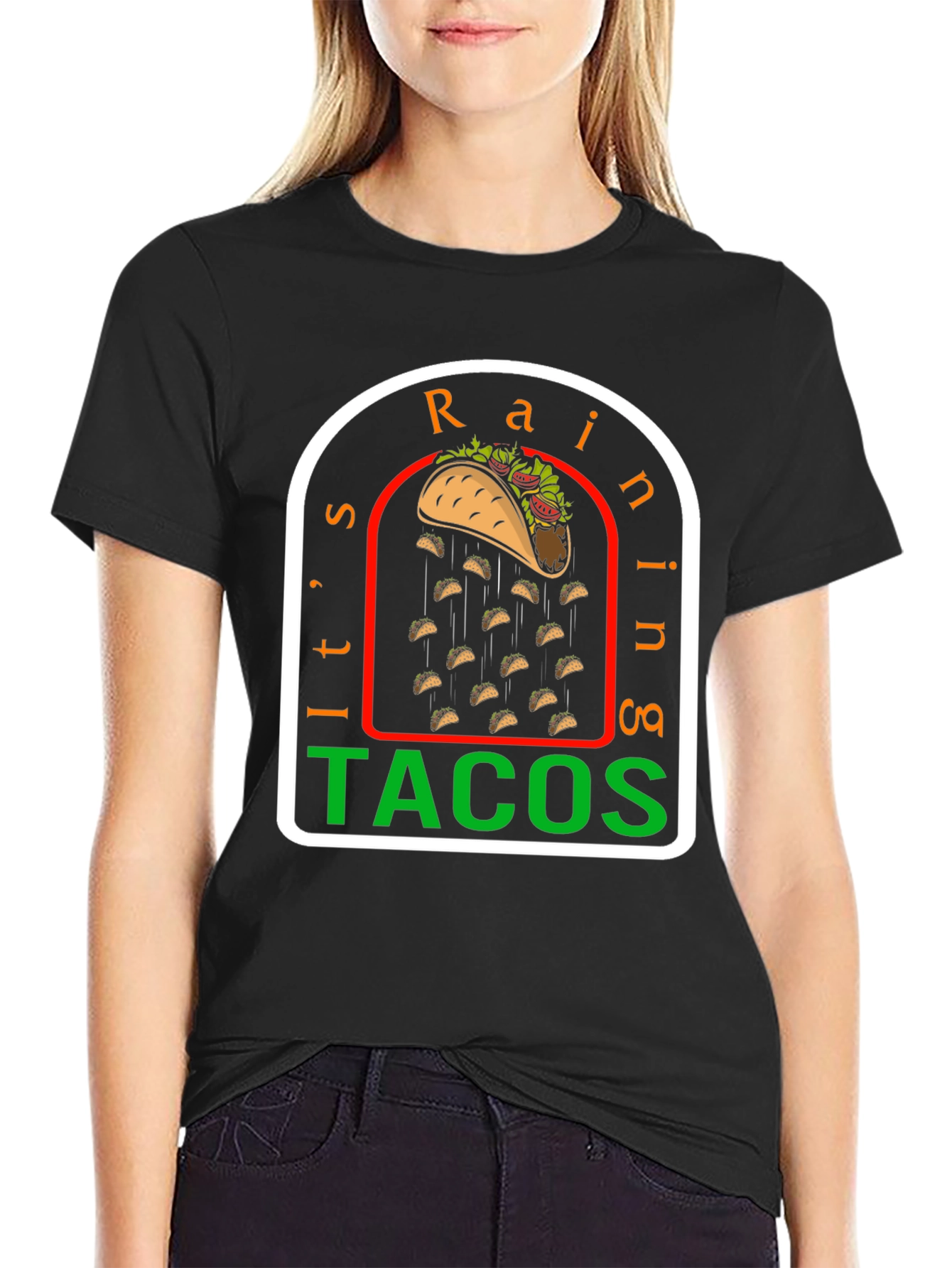 Its Raining Tacos Funny Graphic T-Shirt