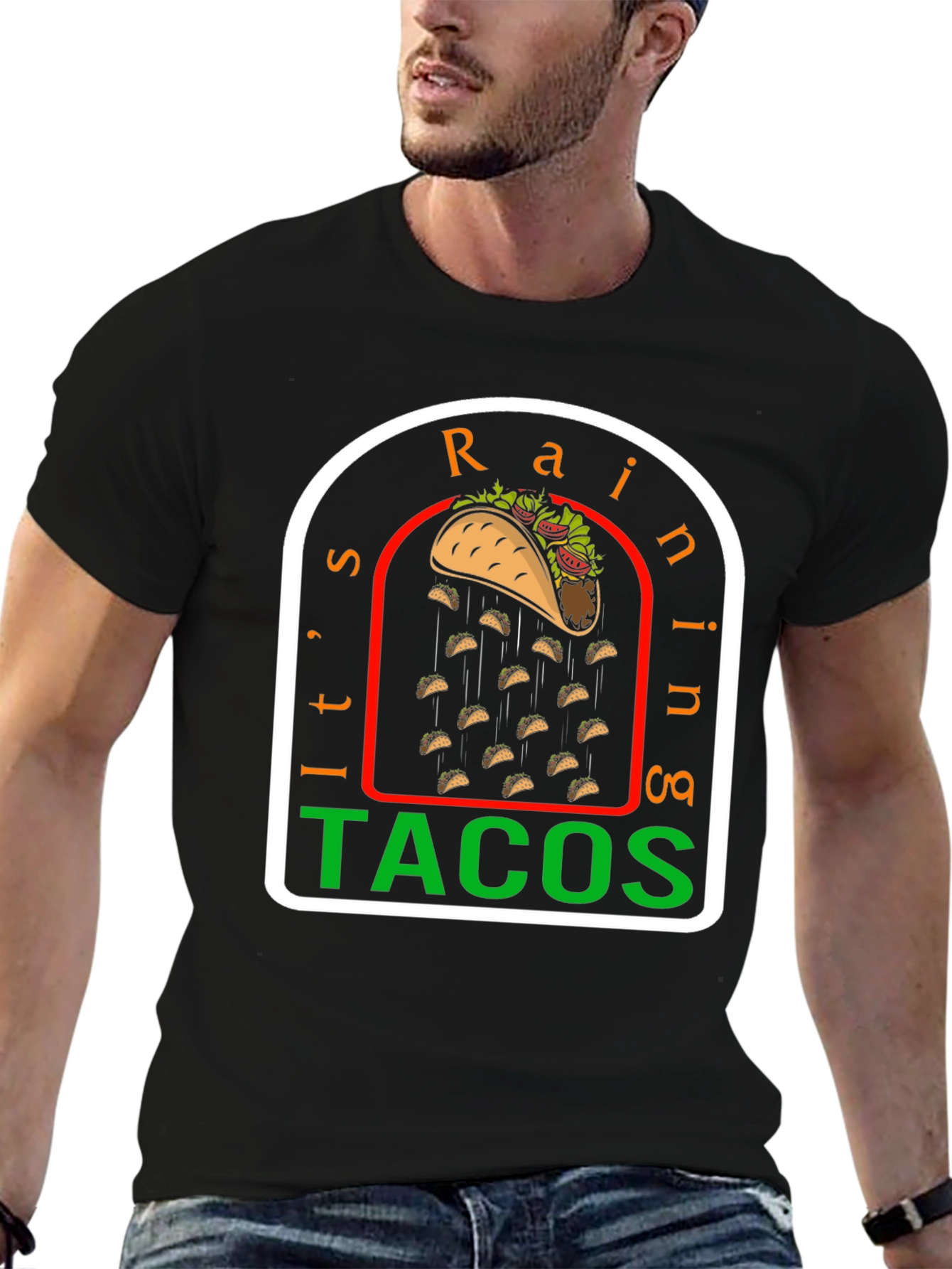 Its Raining Tacos Funny Graphic T-Shirt