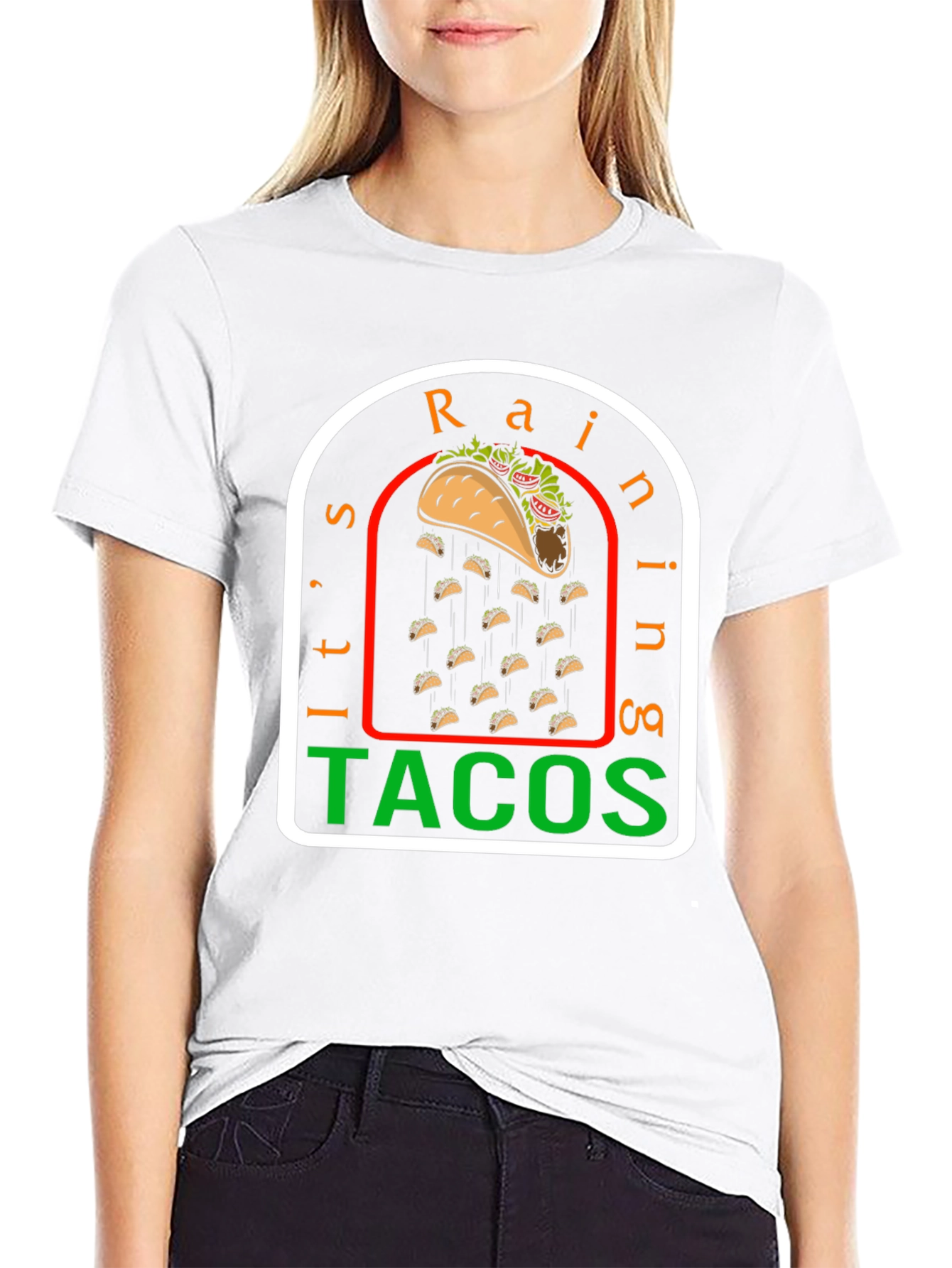 Its Raining Tacos Funny Graphic T-Shirt