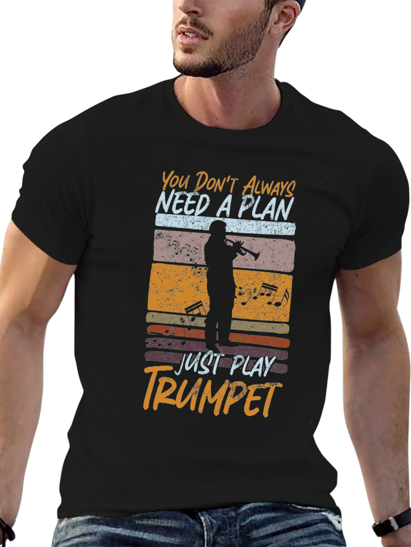 Trumpet Player Graphic Tee - Just Play!