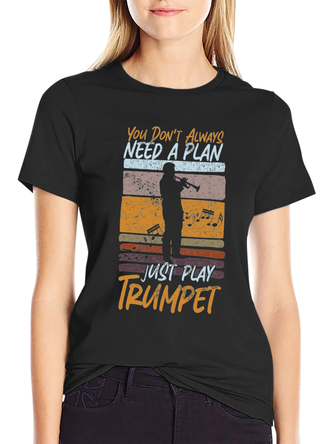Trumpet Player Graphic Tee - Just Play!