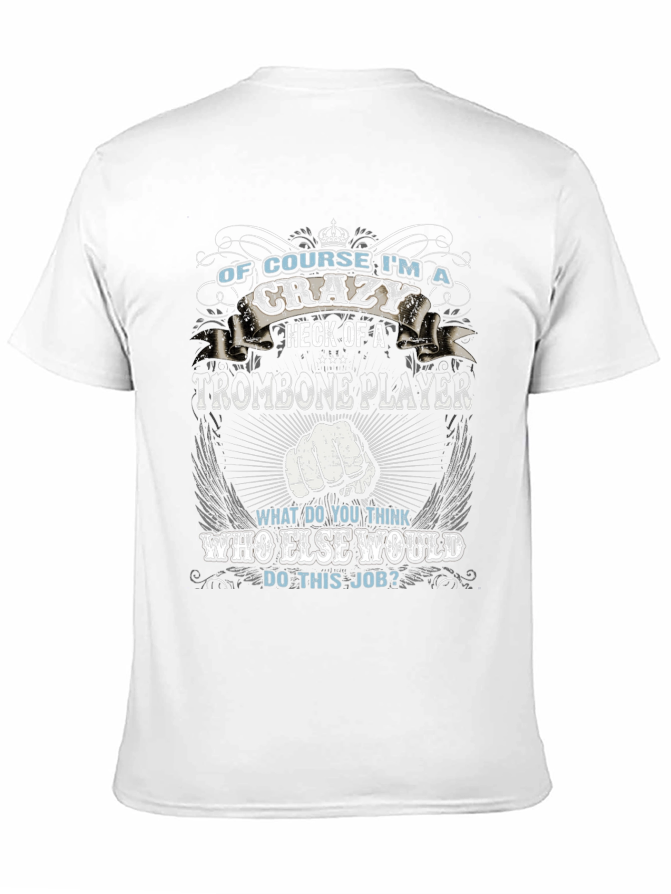 Crazy Trombone Player Graphic T-Shirt
