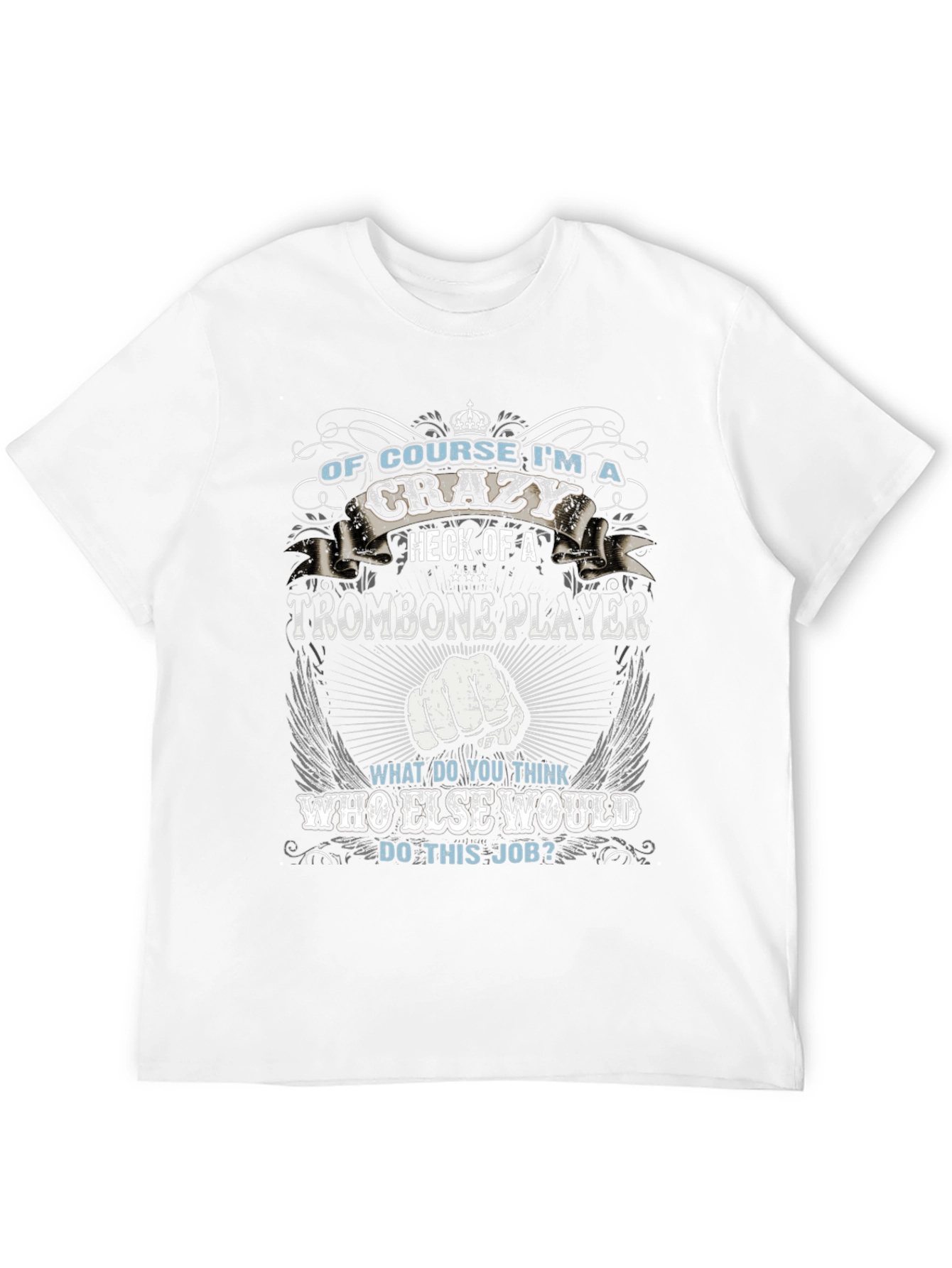 Crazy Trombone Player Graphic T-Shirt
